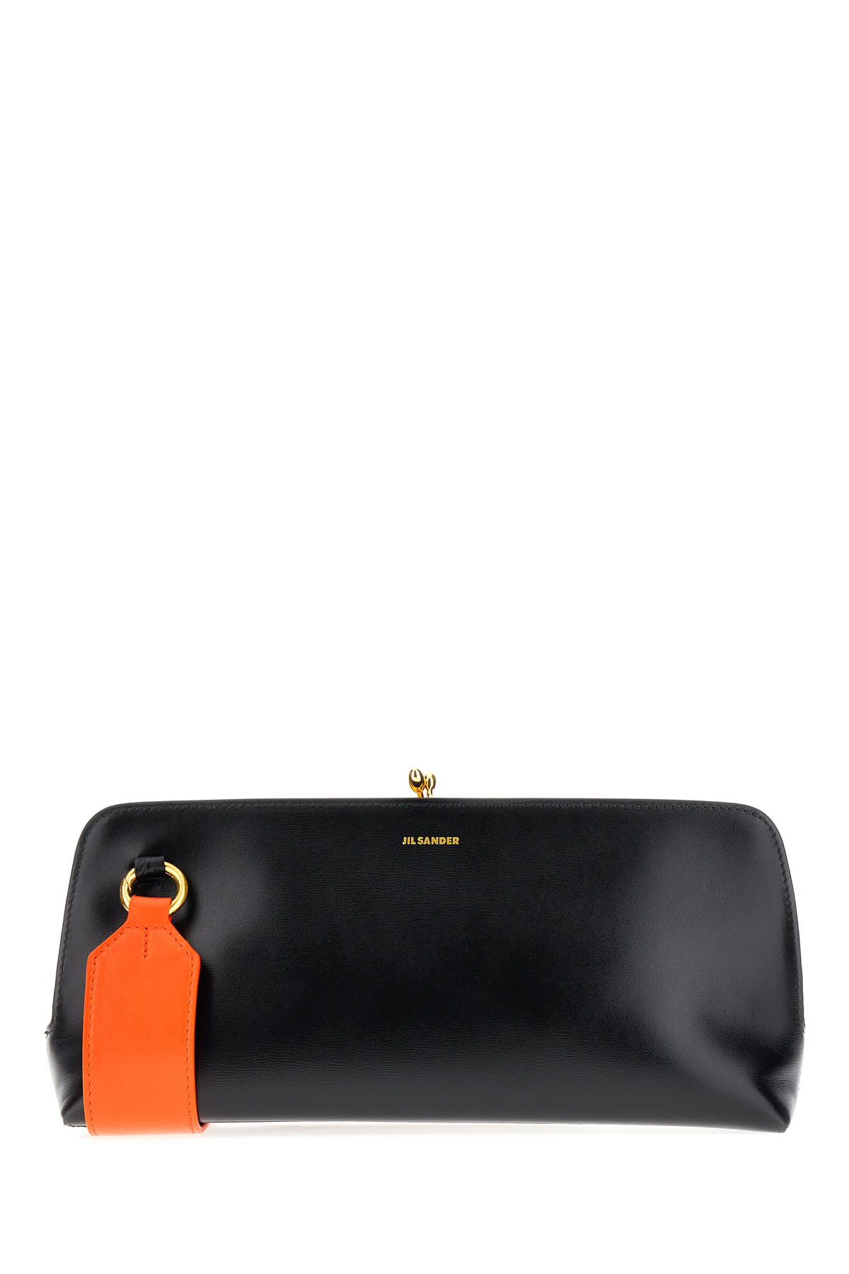 Shop Jil Sander Black Leather Small Goji Crossbody Bag In 001