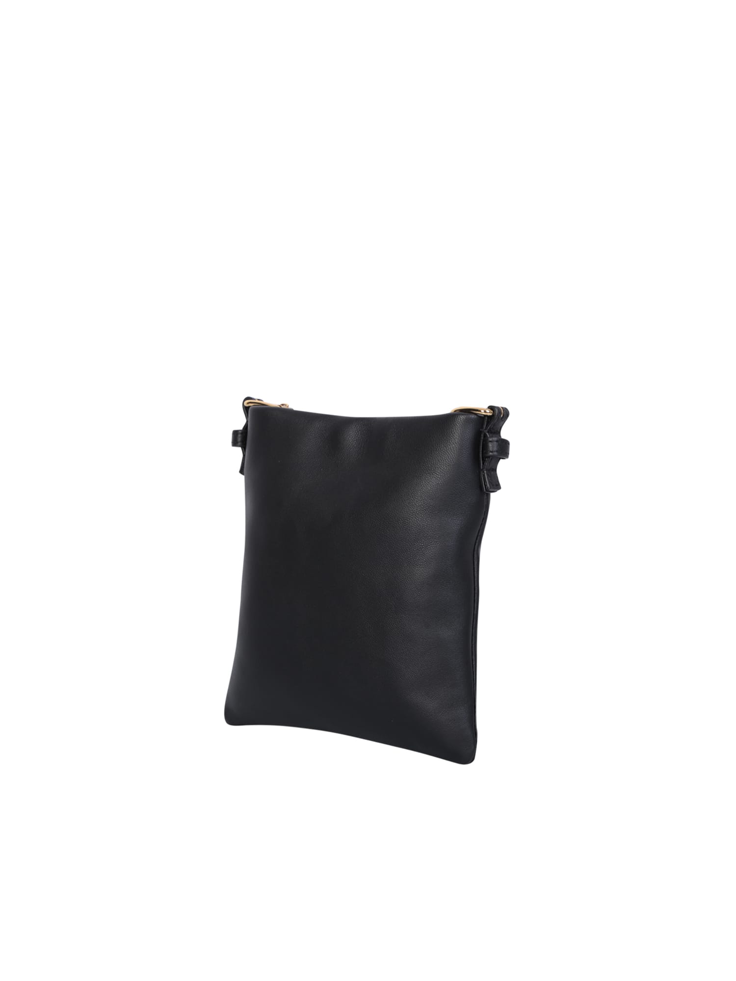 Shop Sacai Crossbody Leather Bag In Black