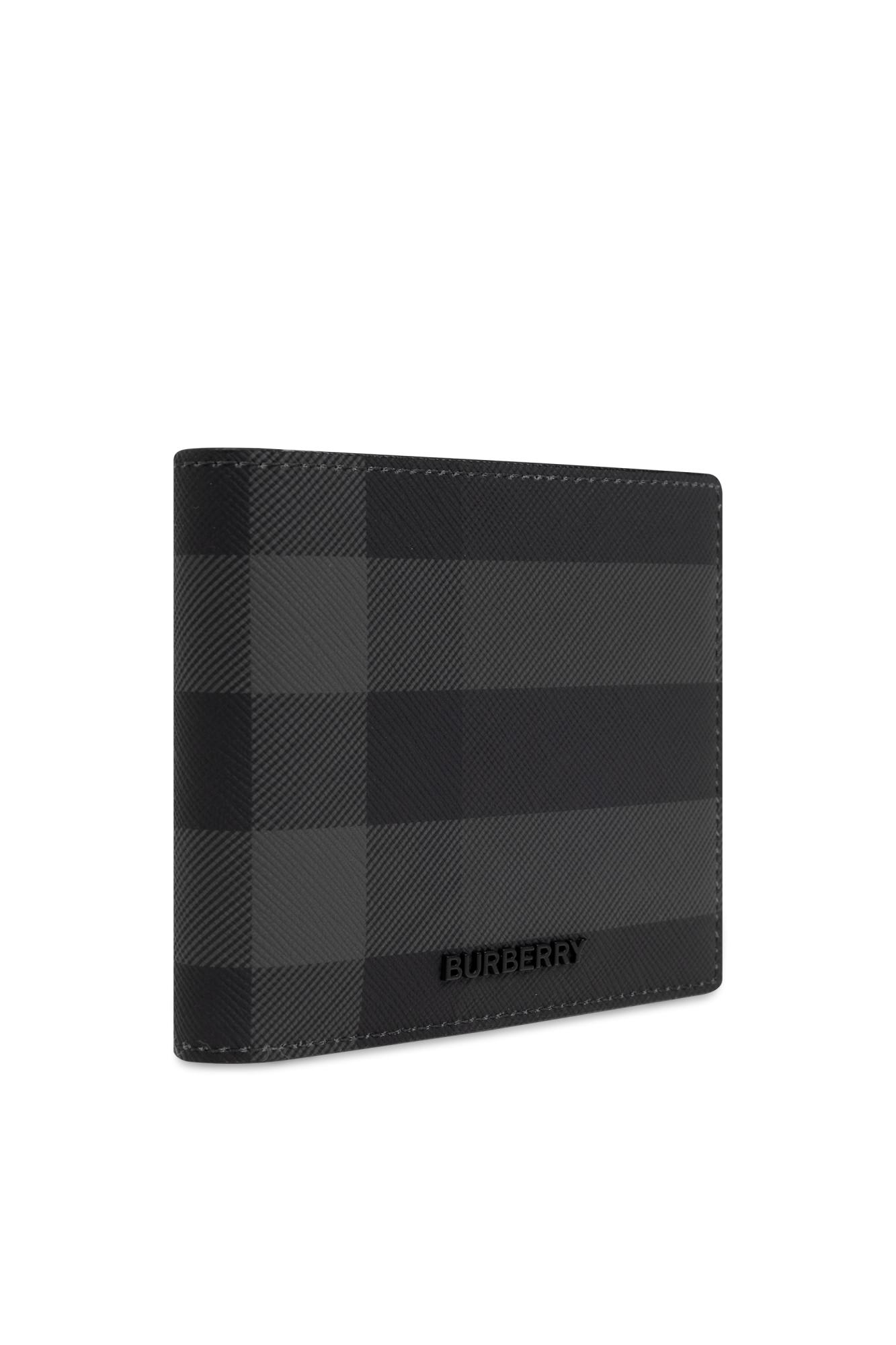 Shop Burberry Folding Wallet In Charcoal