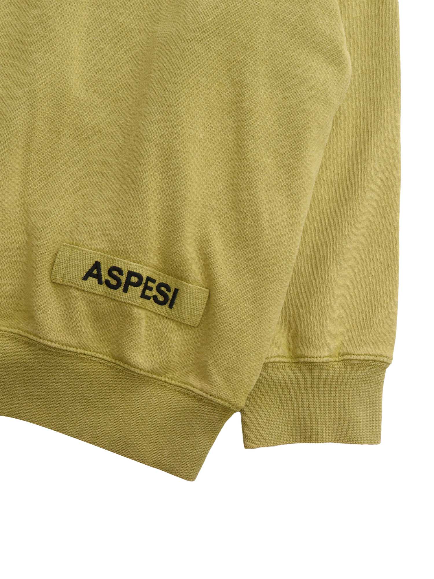 Shop Aspesi Mustard Colored Sweatshirt In Green