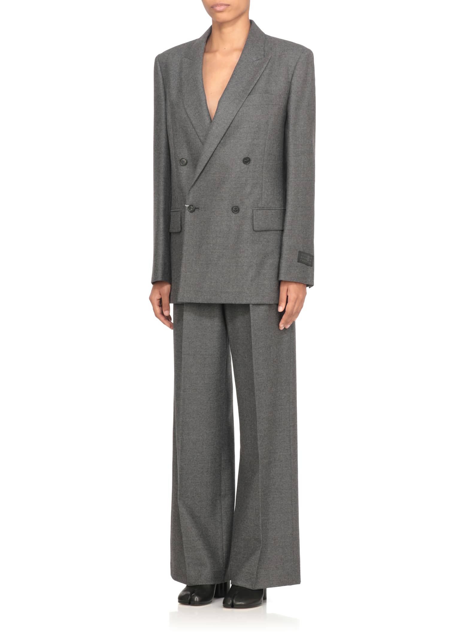 Mm6 Maison Margiela Double-breasted Jacket Jackets Grey In Gray
