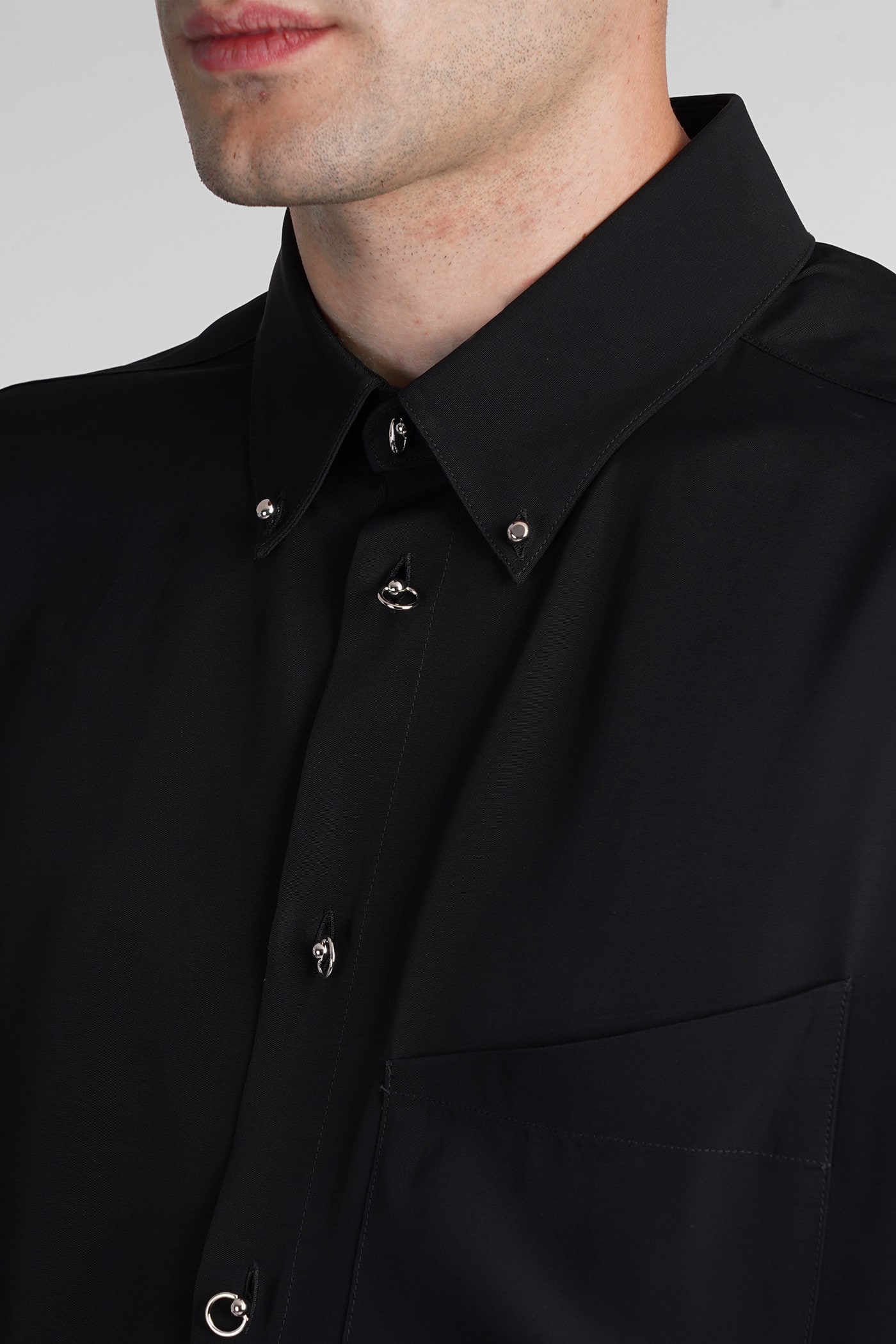 Shop Mugler Shirt In Black Viscose