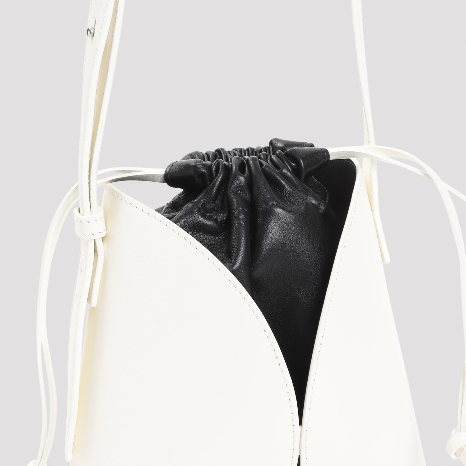 Jil Sander Ellipse Crossbody Bag In Eggshell