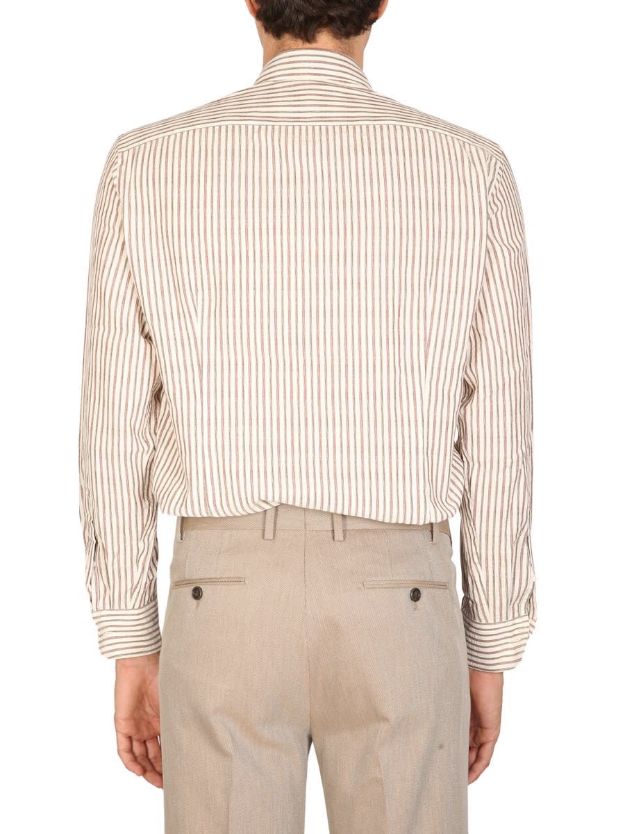 Shop Lardini Cotton Shirt In Multicolour