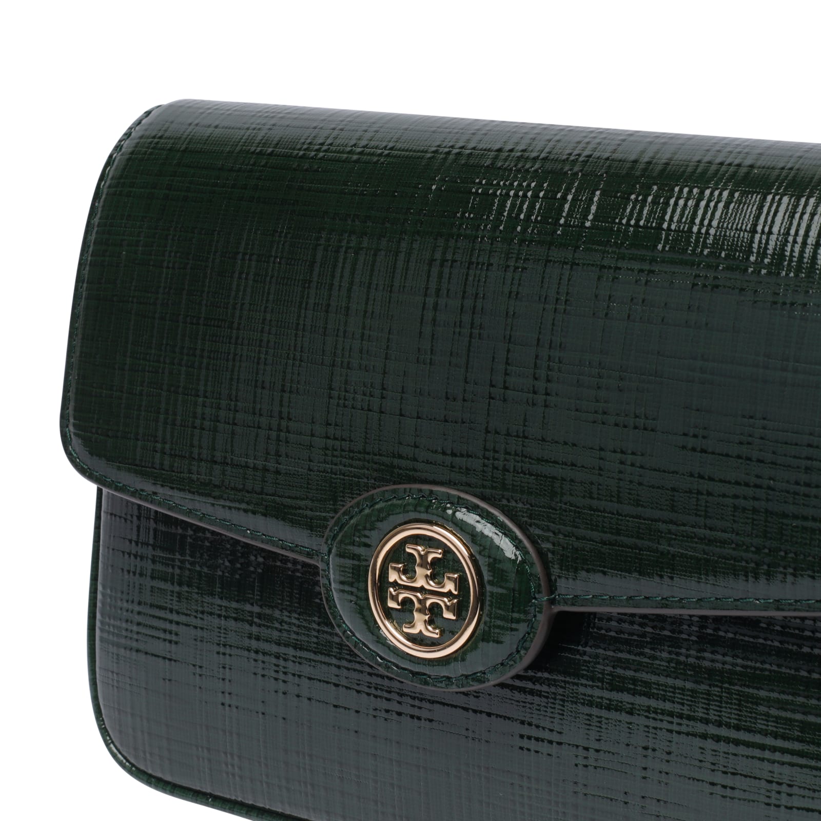 Shop Tory Burch Robinson Convertible Shoulder Bag In Green