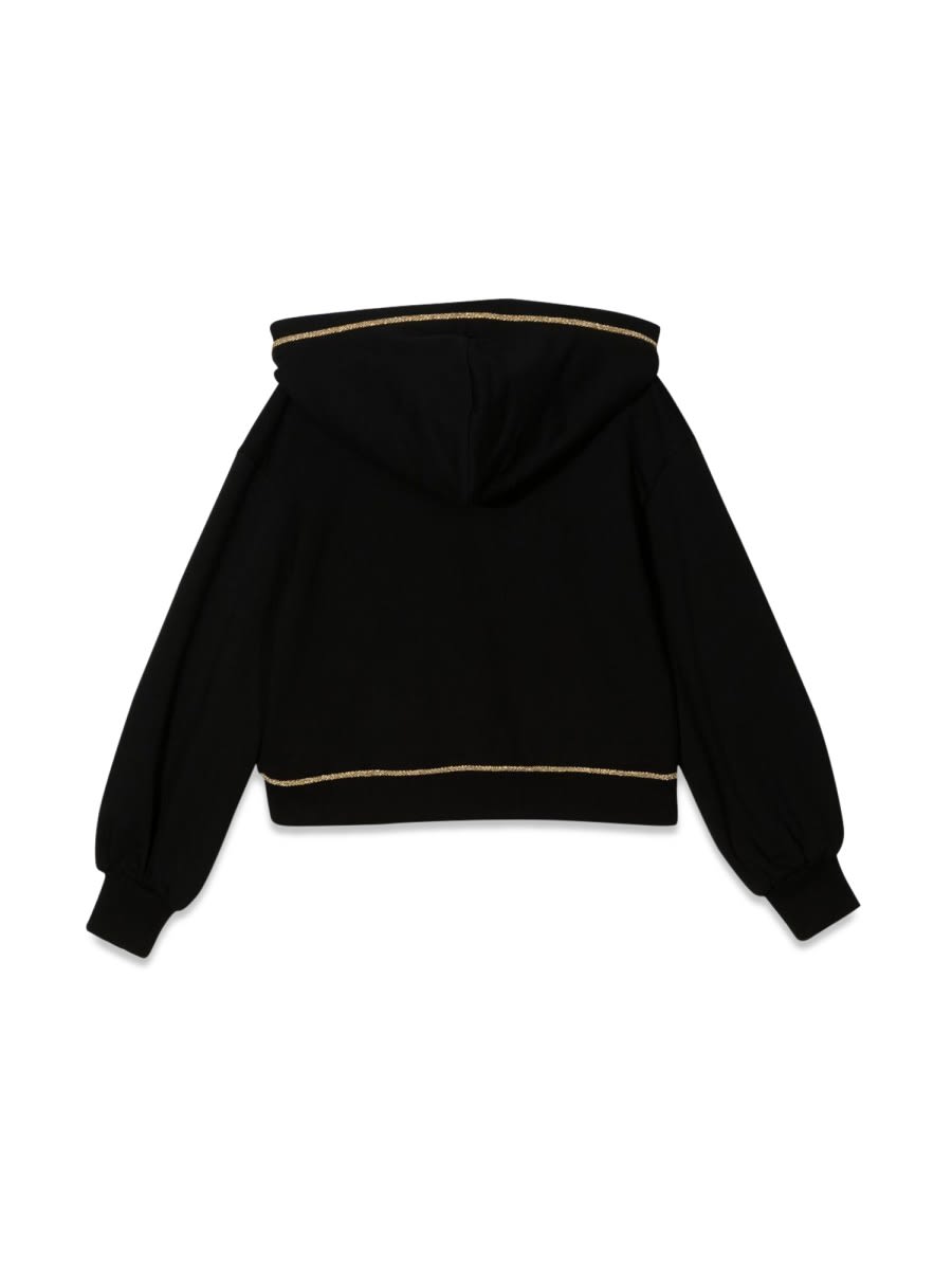 Moschino Logo Hoodie In Black