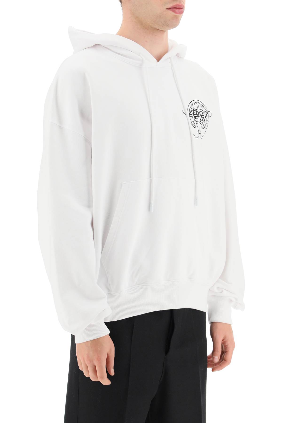 Off-white Hand Arrow Boxy Sweatshirt In White