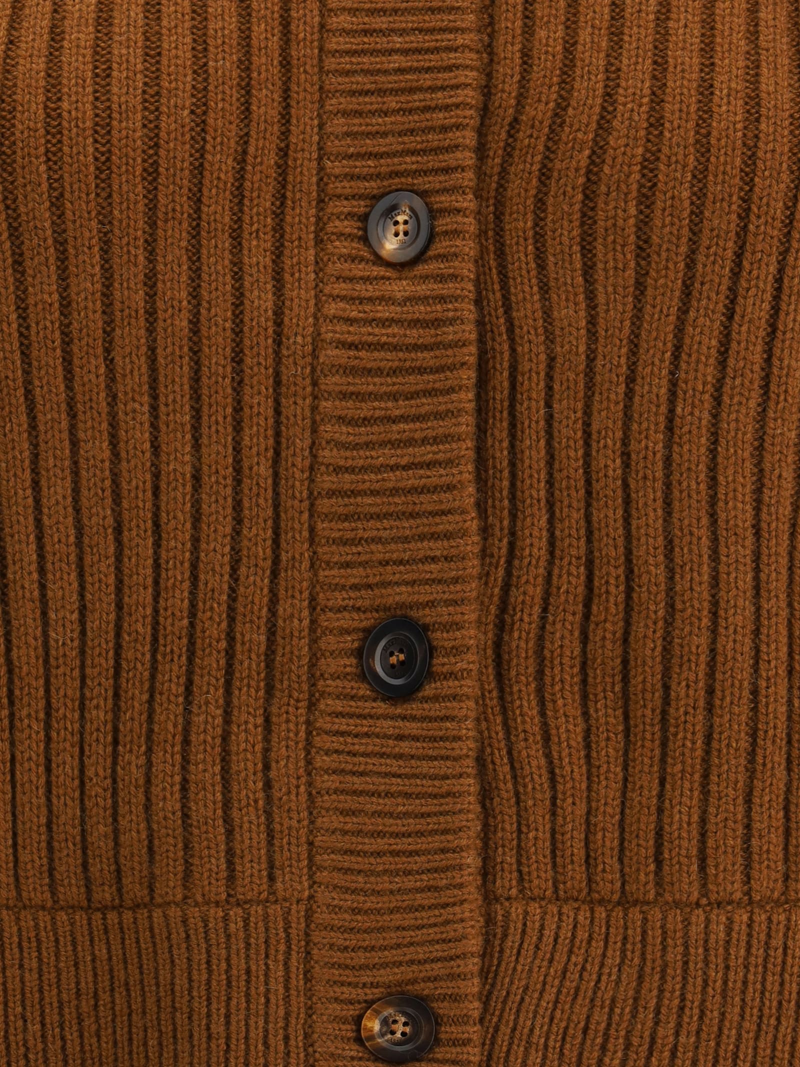 Max Mara Afelio Wool And Cashmere Cardigan In Brown