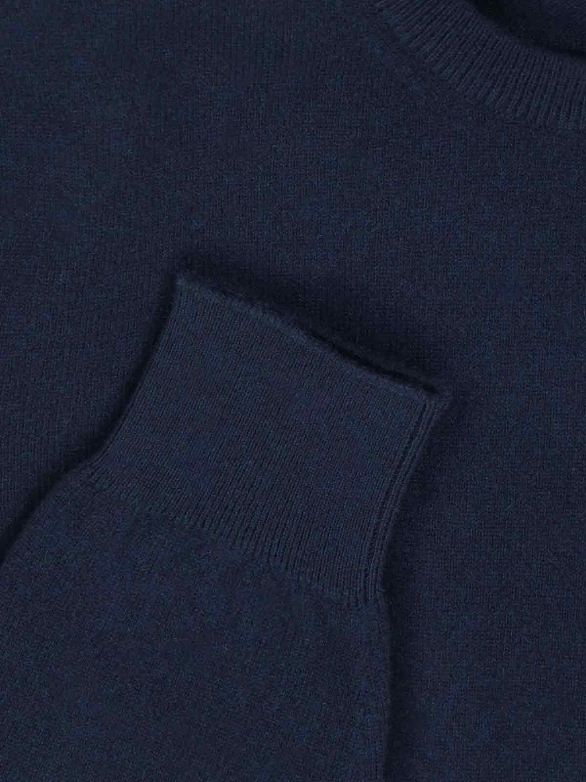 Zegna Cashmere And Silk Sweater In Blue