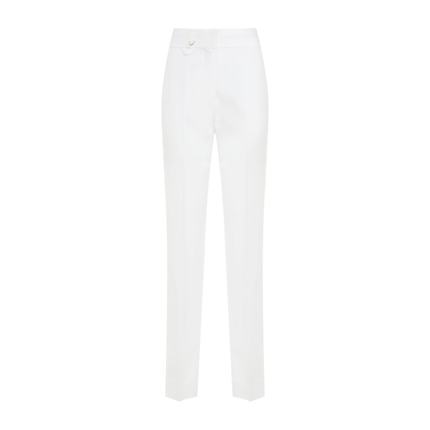 Shop Jacquemus Viscose Tibau Pants In White