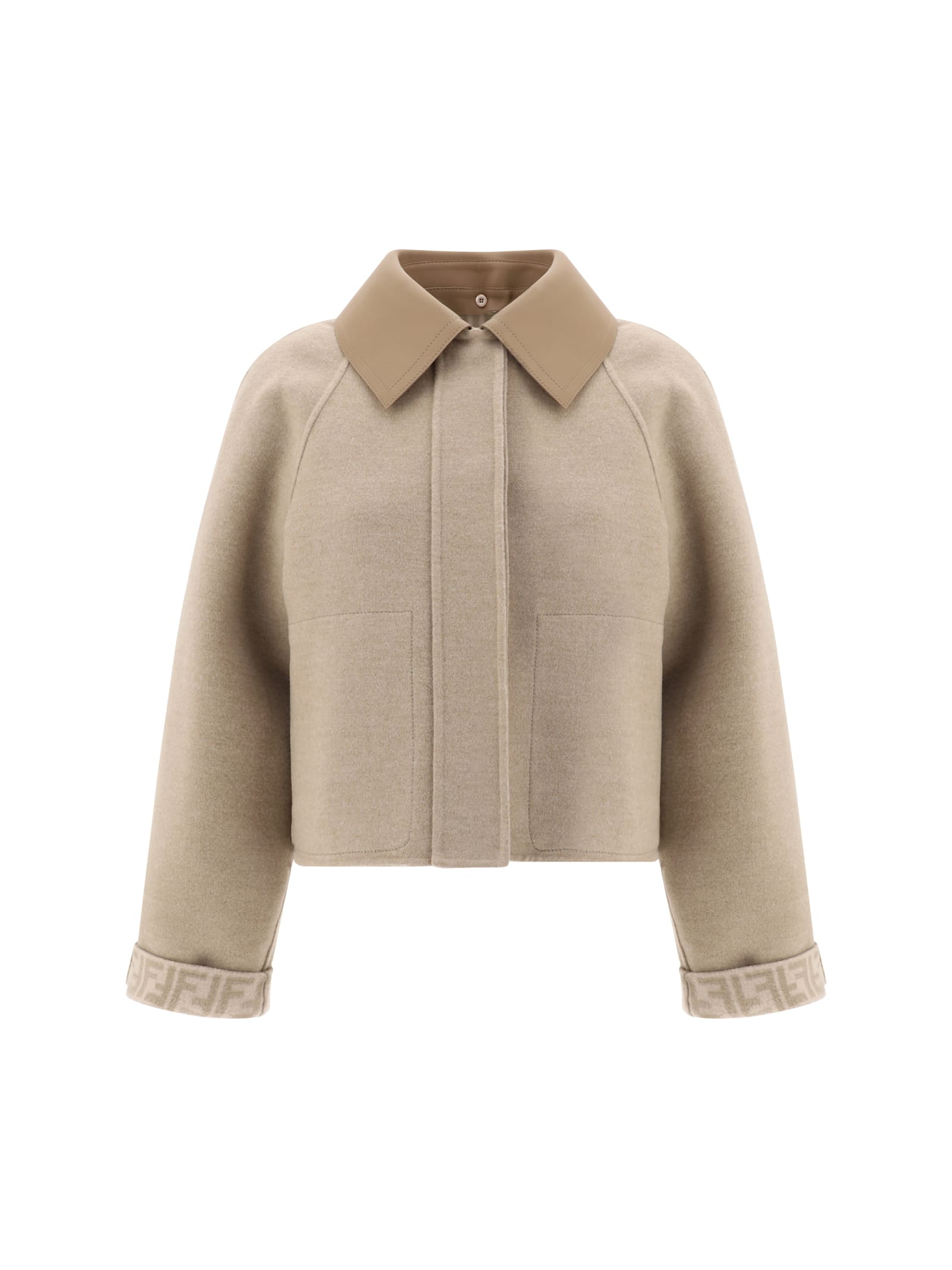 Shop Fendi Reversible Jacket In Portabella