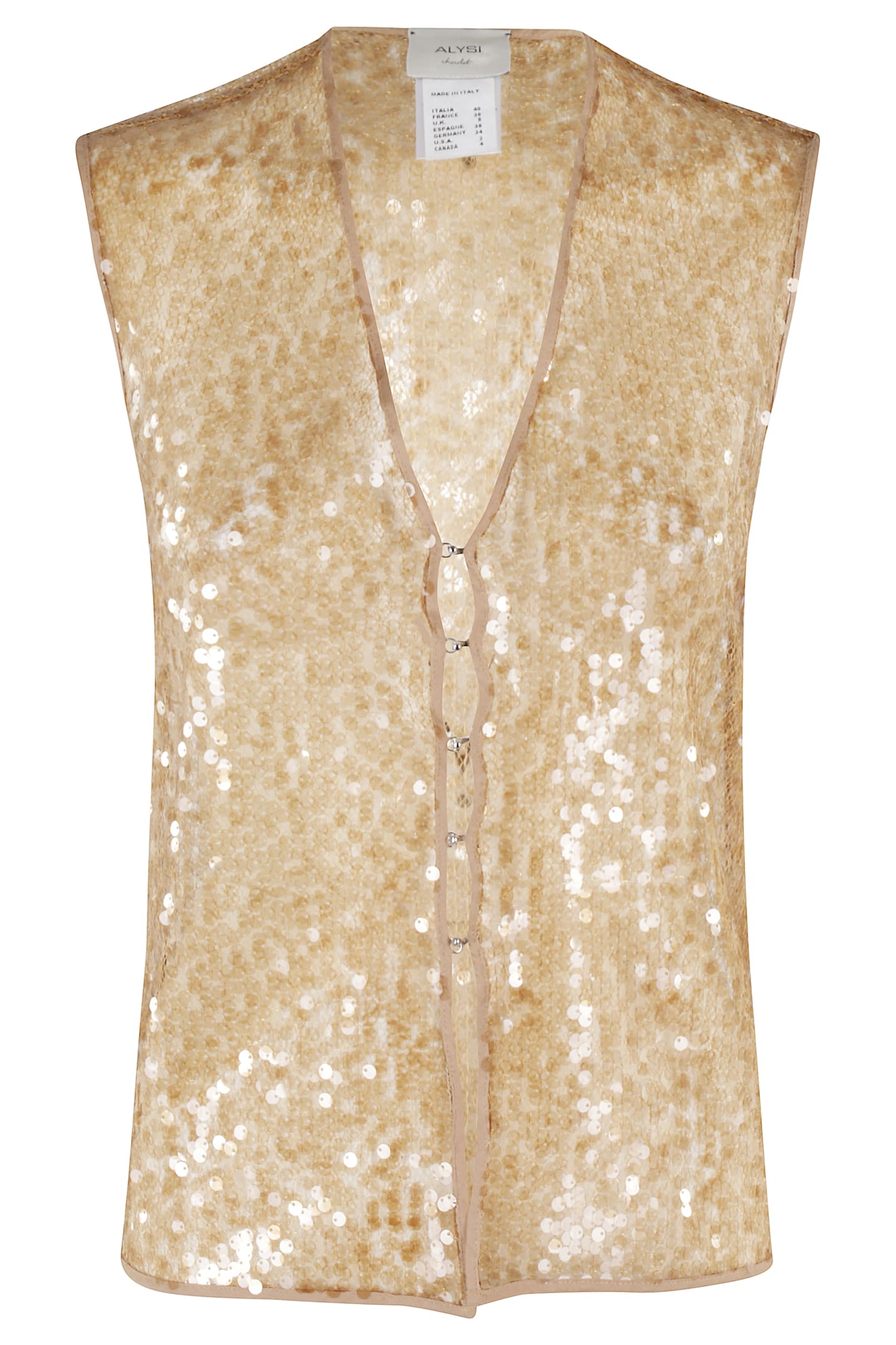 ALYSI TOP LACE PAILLETTES SCOLLO V