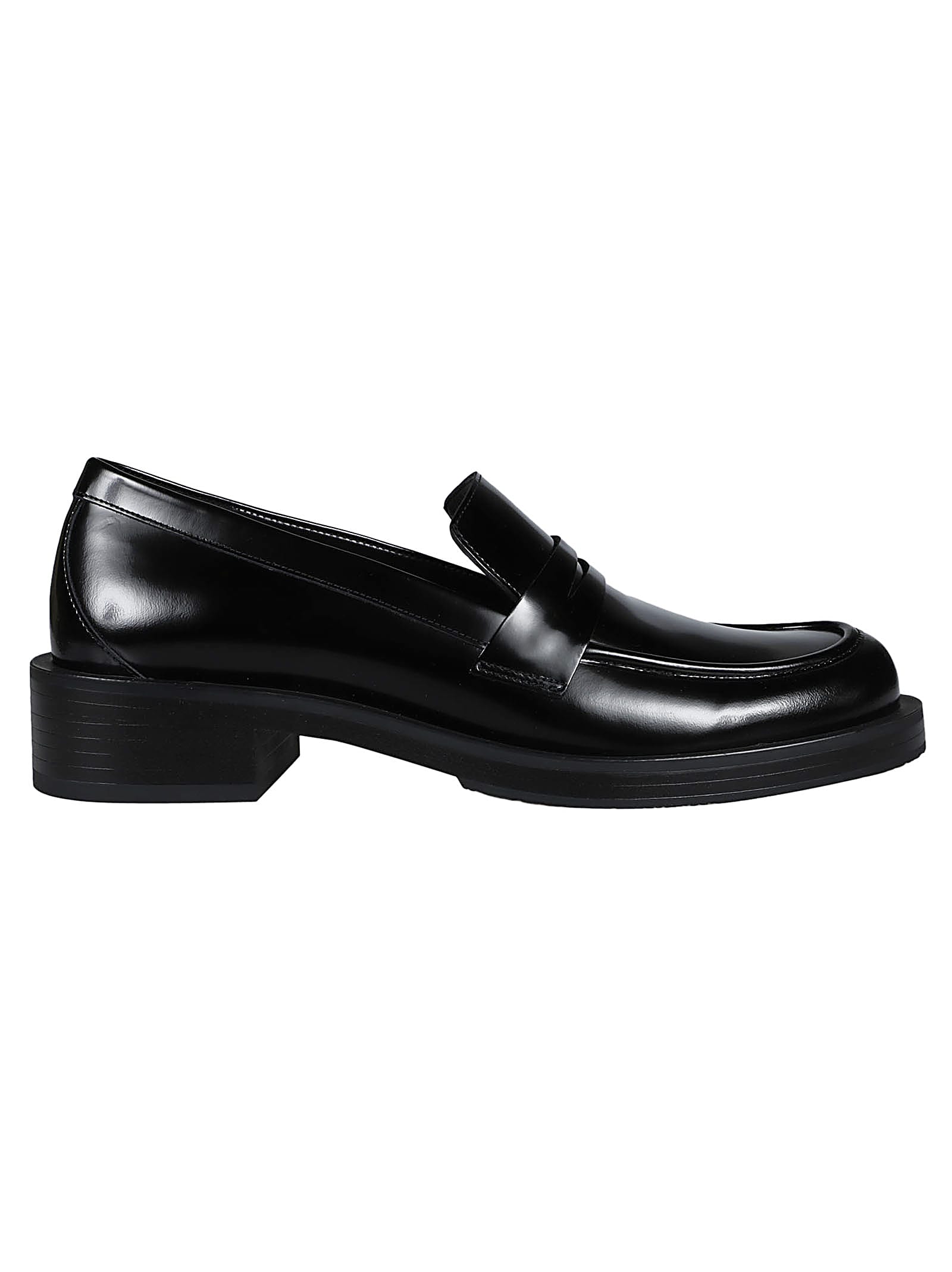 Shop Stuart Weitzman Palmer Bold Loafers In Blk Black