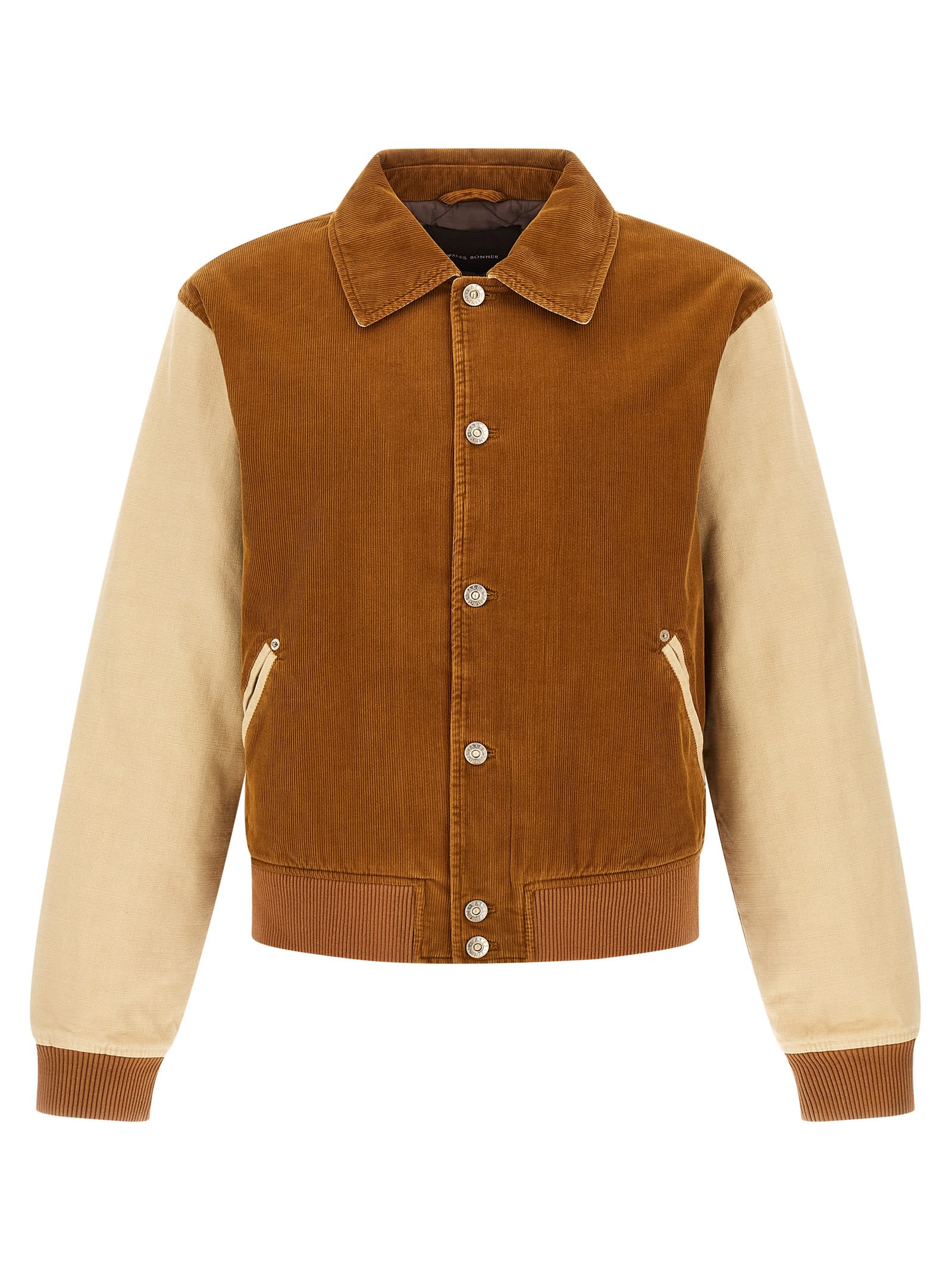 Wales Bonner Homecoming Corduroy Baseball Jacket In Animal Print