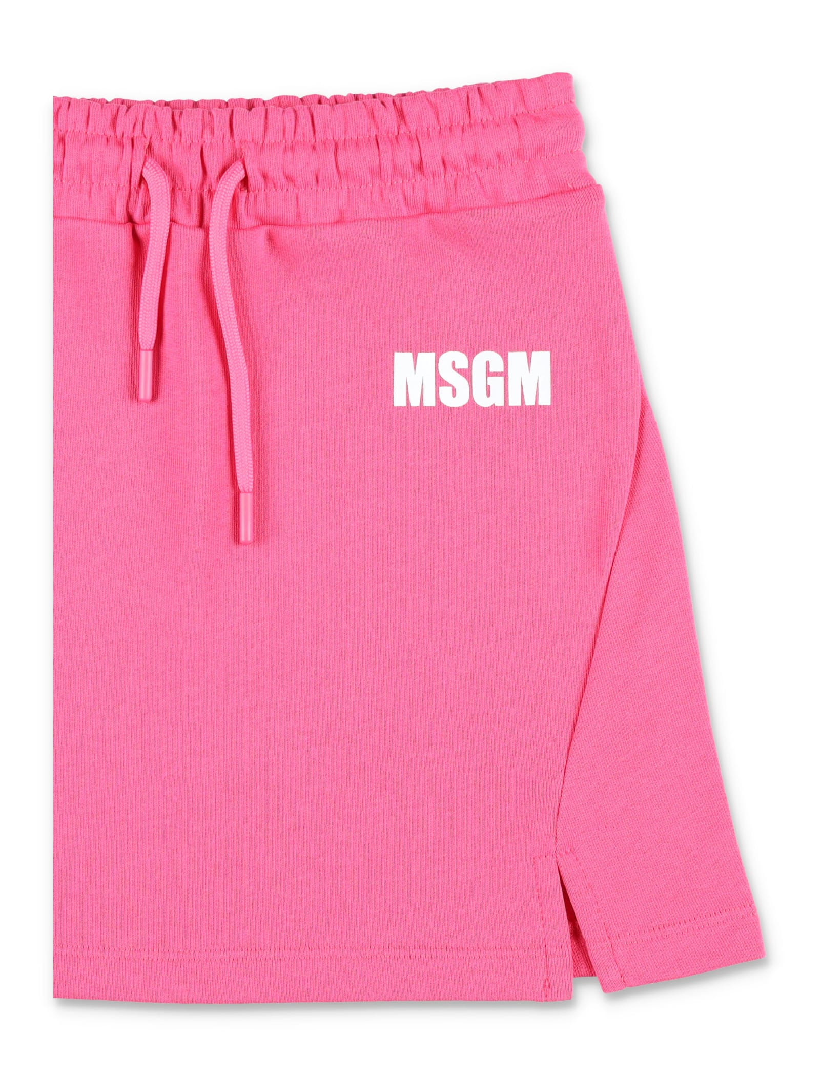 Shop Msgm Mini Skirt Fleece In Fucsia/fuchsia