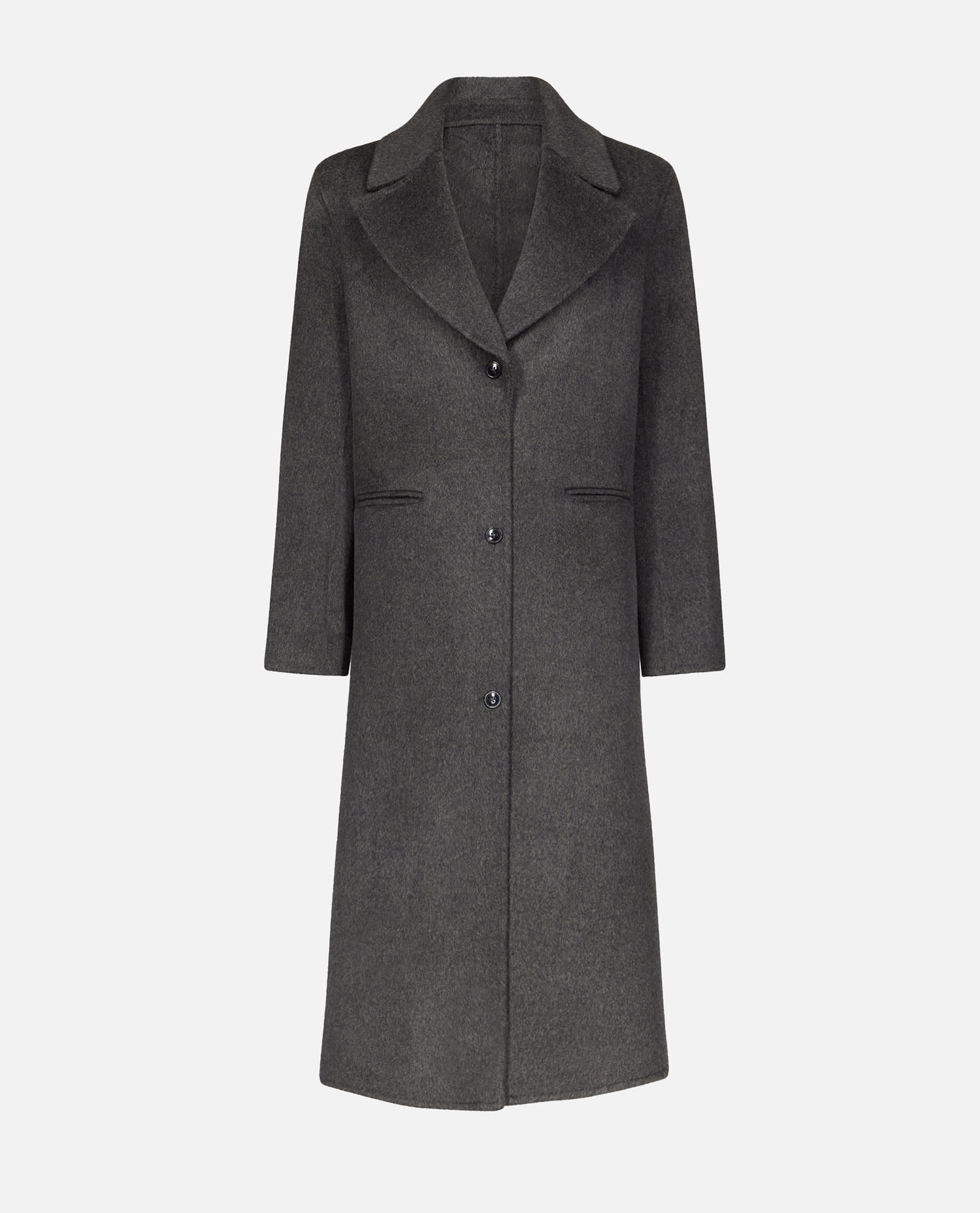 Loulou Studio Vitto Single Breasted Coat In Gray