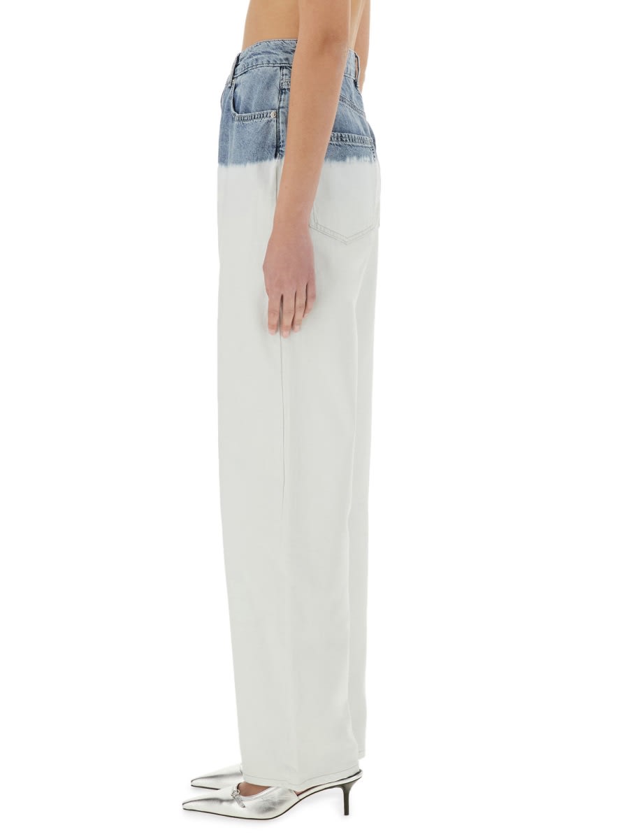 M05ch1n0 Jeans Two-colour Jeans In White