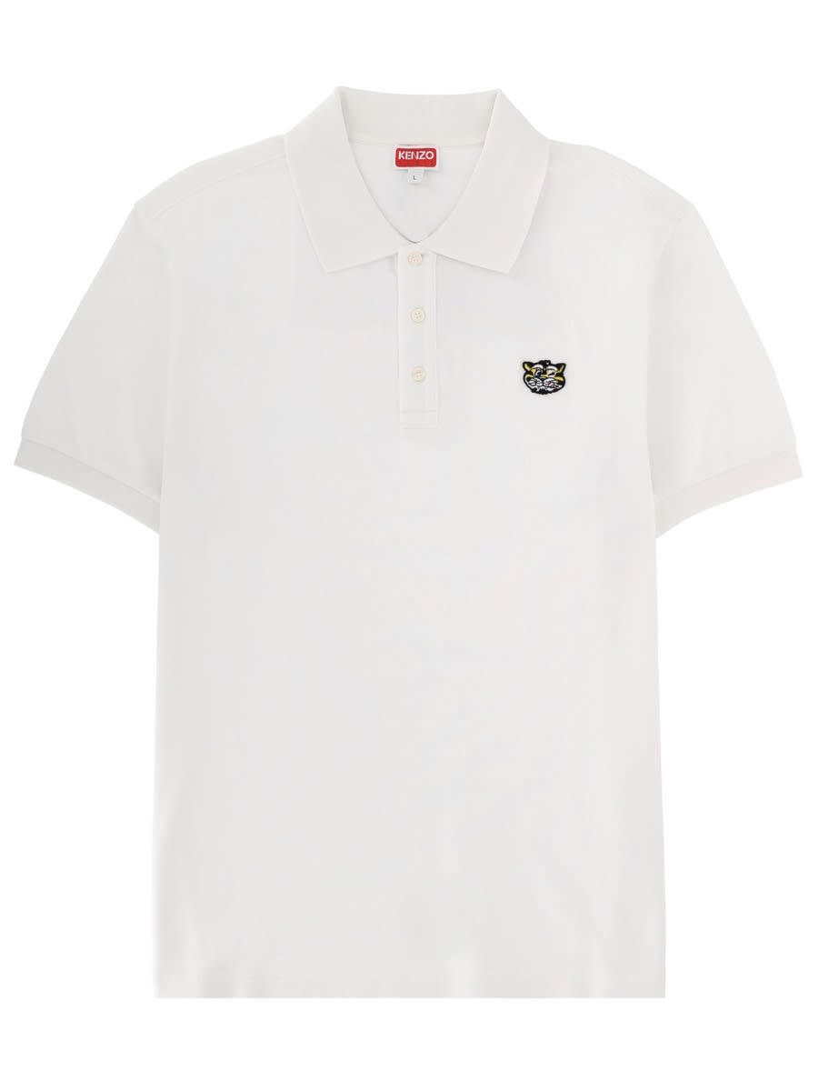 Kenzo Polo With Logo In White