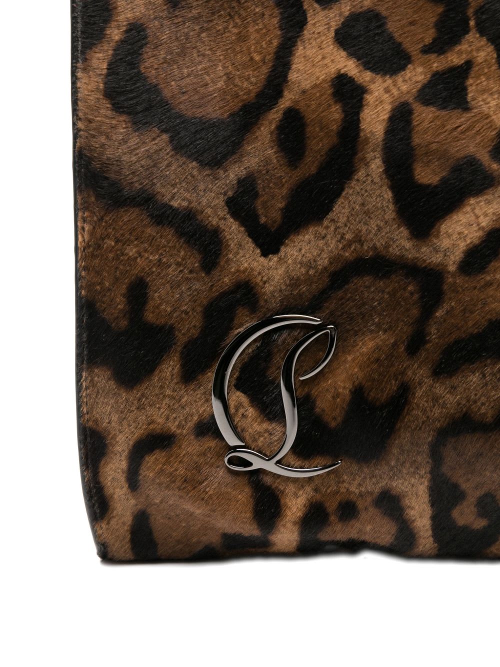 Christian Louboutin Baggy Leather Shoulder Bag In Brown