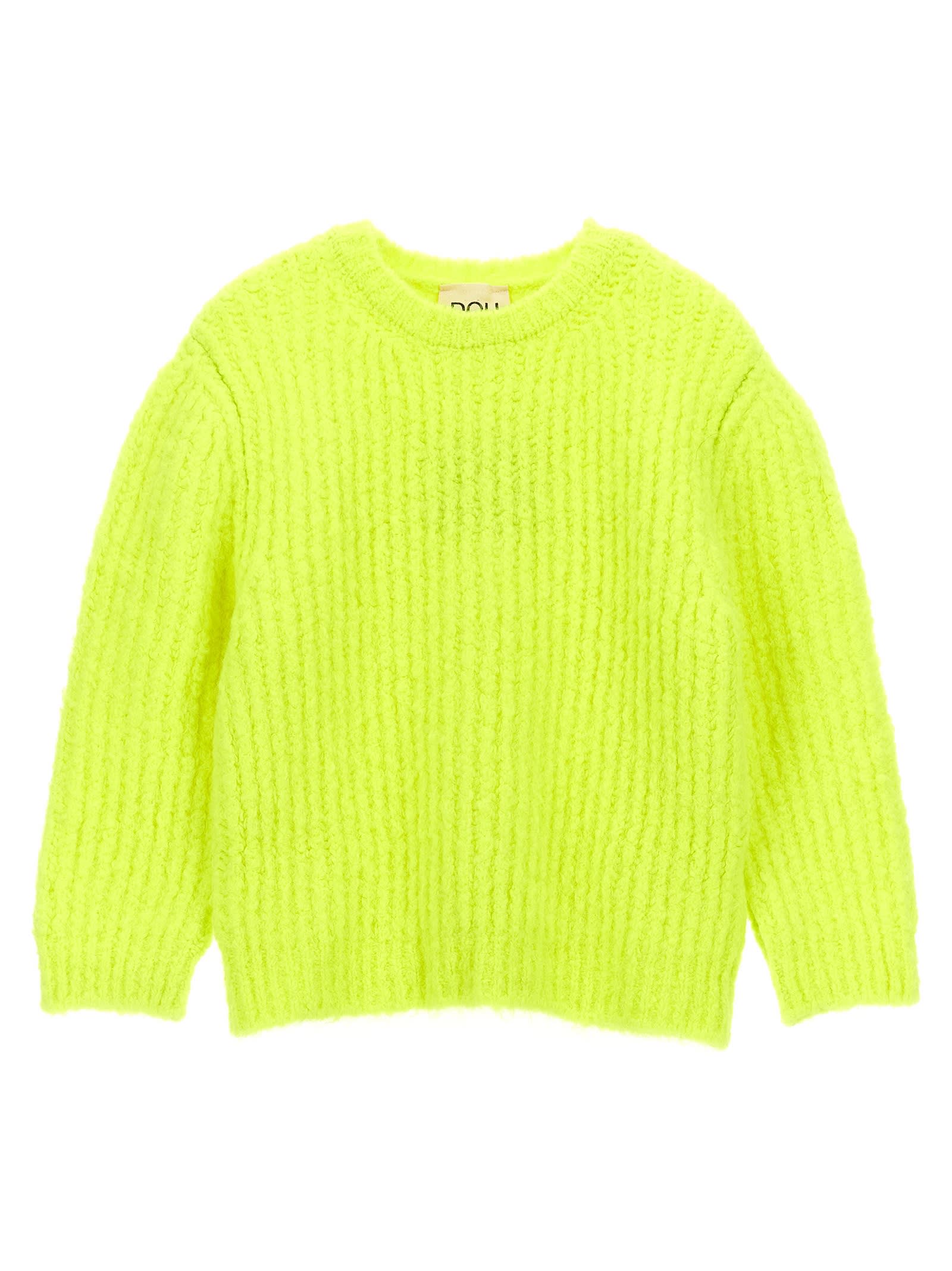 Douuod Kids' Fluo Sweater In Yellow