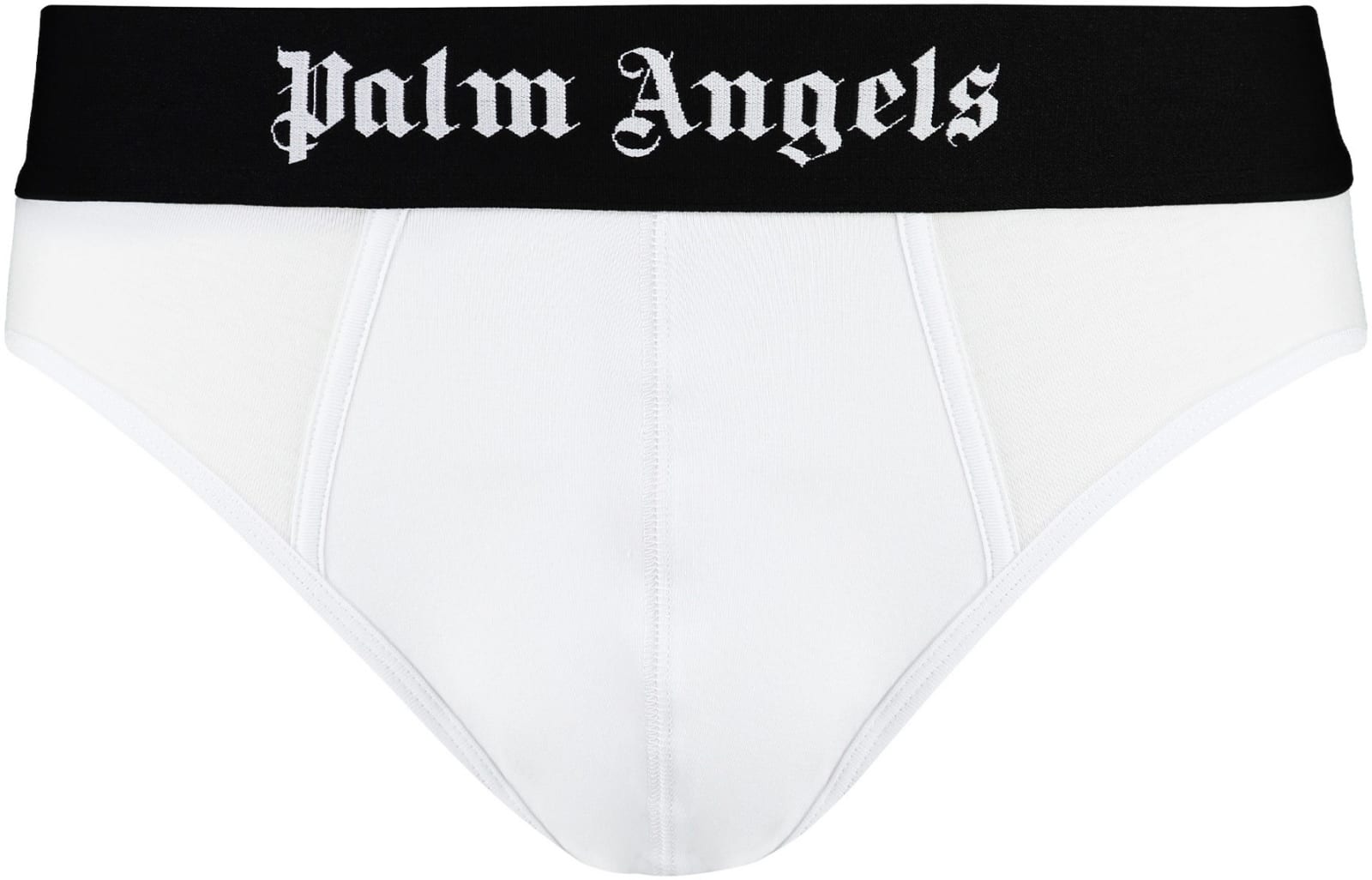 Palm Angels Set Of Two Cotton Briefs With Logoed Elastic Band In Multicolor