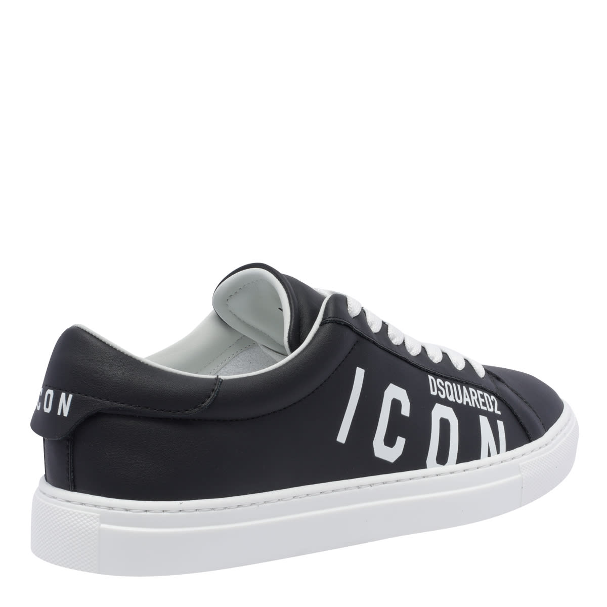 Shop Dsquared2 Icon Logo Sneakers In Black