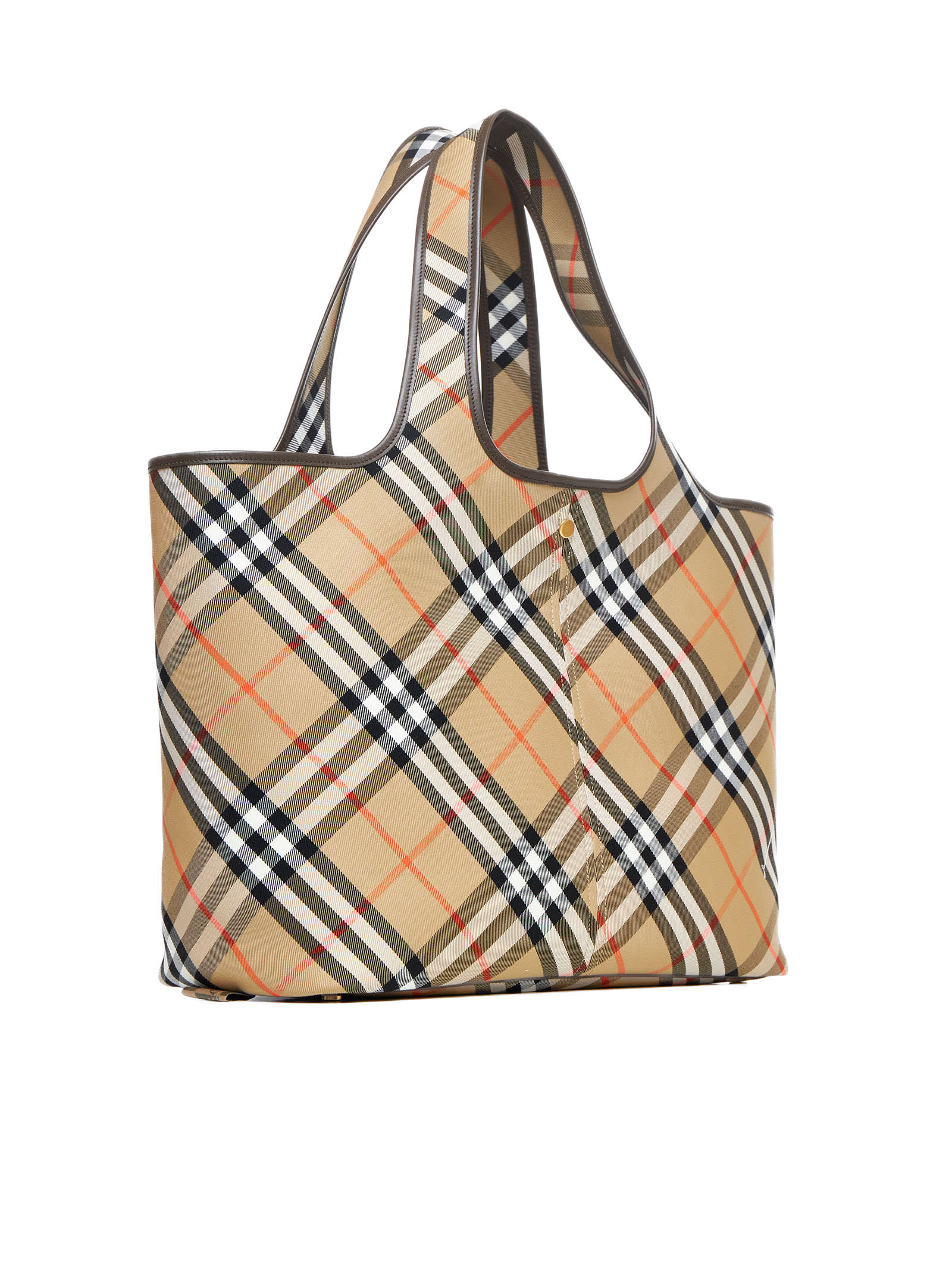 Shop Burberry Tote In Sand