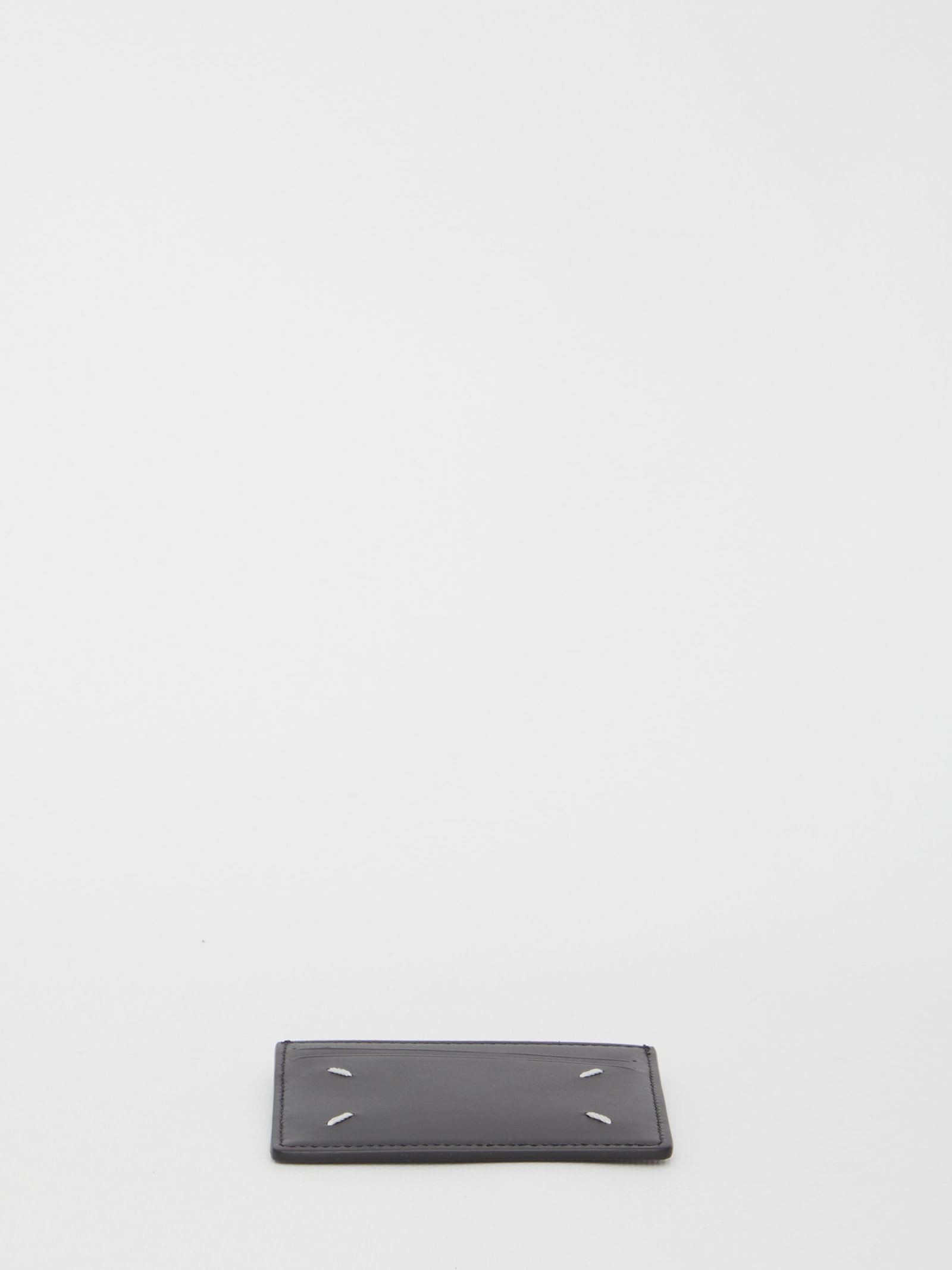 Shop Maison Margiela Black Leather Cardholder