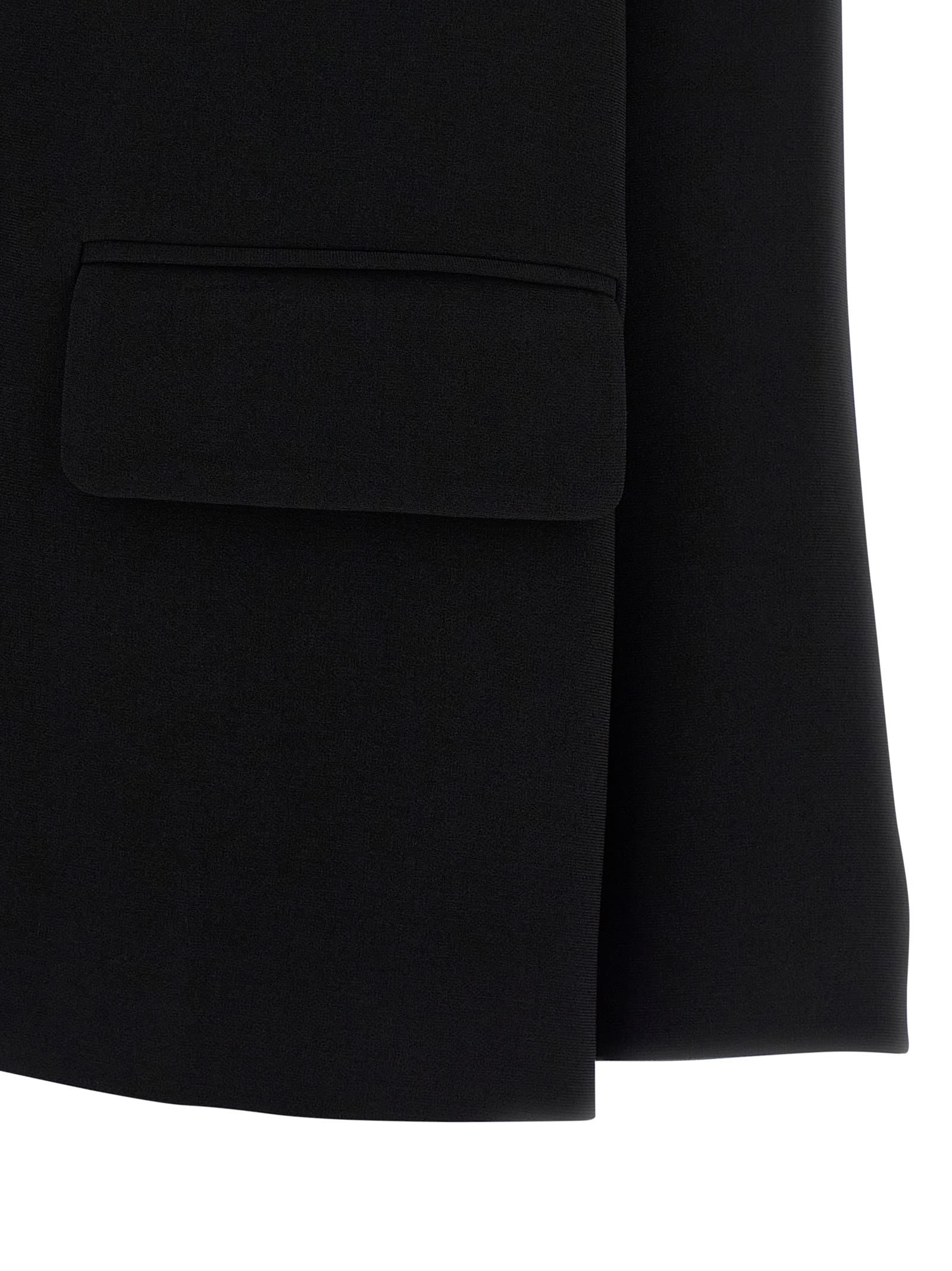 Alberto Biani Single-breasted Two-button Blazer With V-neck Lapels In Black