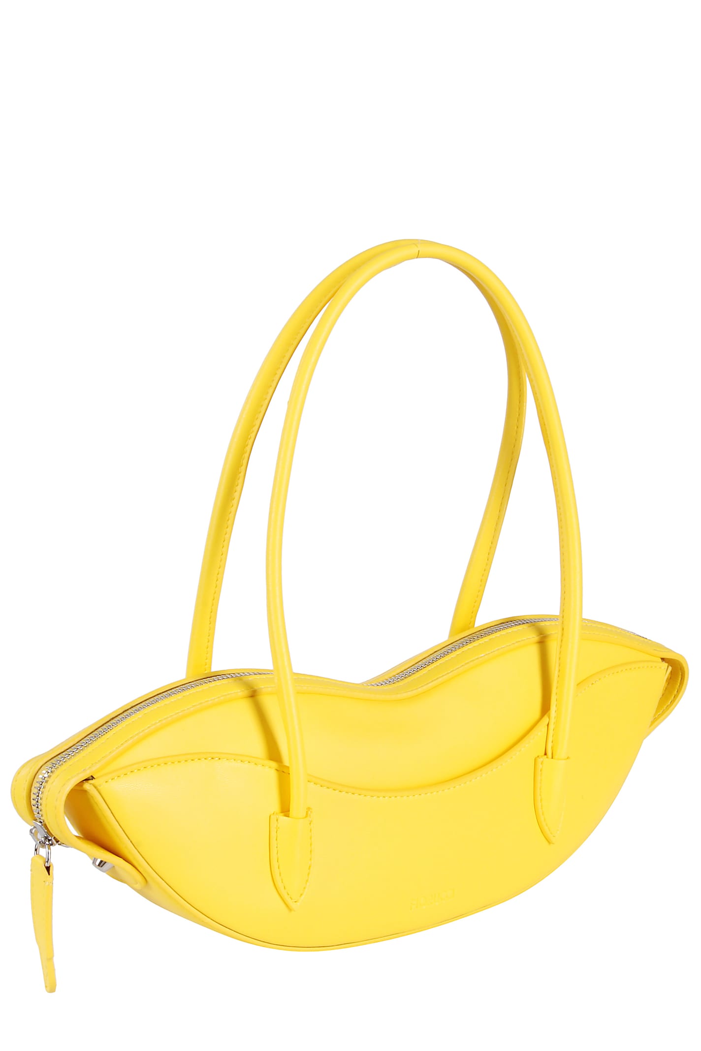 Fiorucci Lips Zip Handle Tote Bag In Yellow