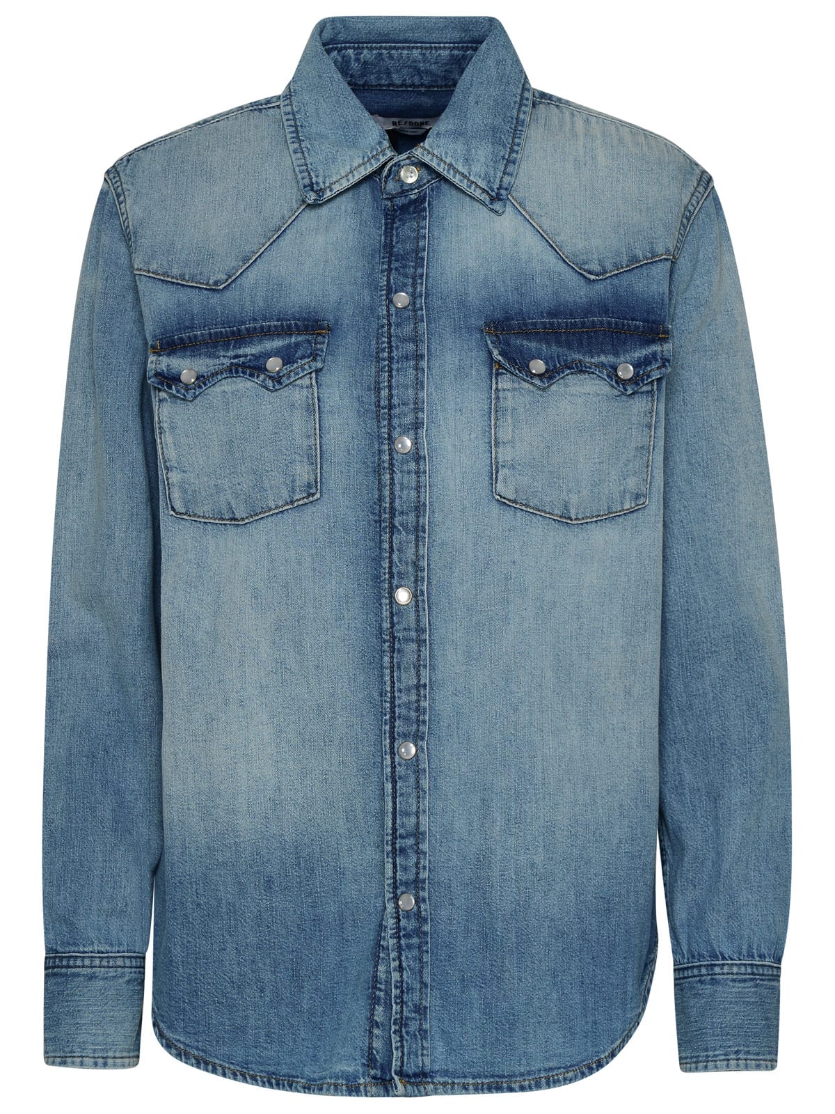 RE/DONE LIGHT BLUE COTTON DENIM SHIRT