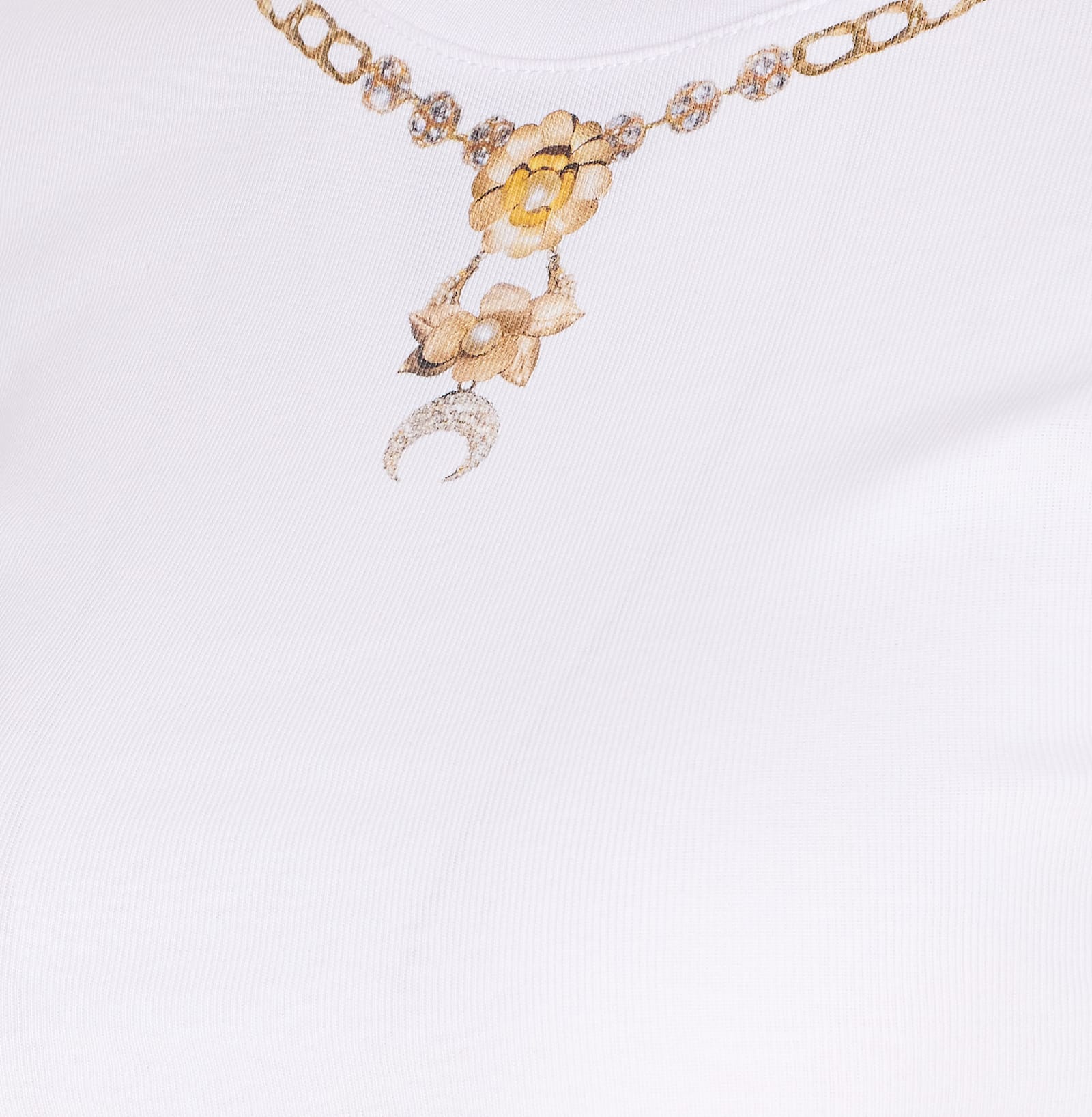 Marine Serre Faded Moon T-shirt In White