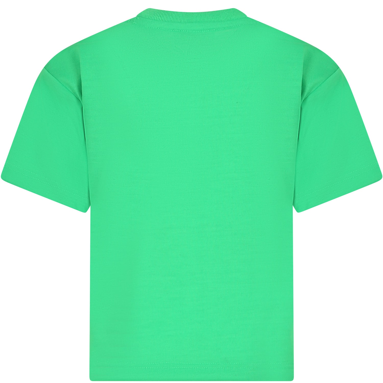 Shop Marc Jacobs Green T-shirt For Kids With Logo In Blue