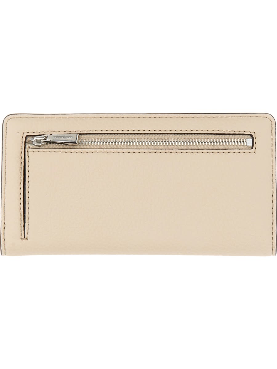 Michael Kors Leather Wallet Logo Detail In Burgundy