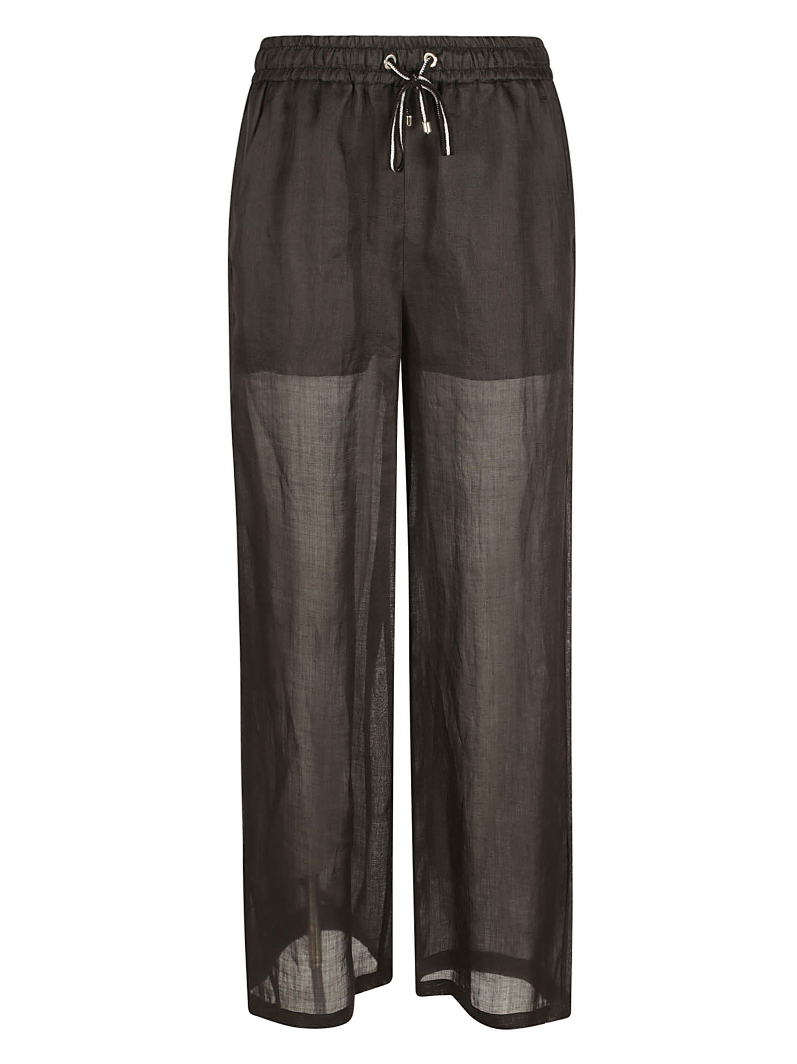 Lorena Antoniazzi Straight Laced Trousers In Black
