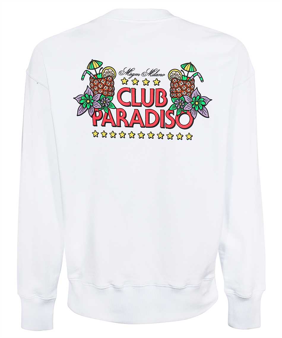 Msgm Club Paradiso Cotton Sweatshirt In White