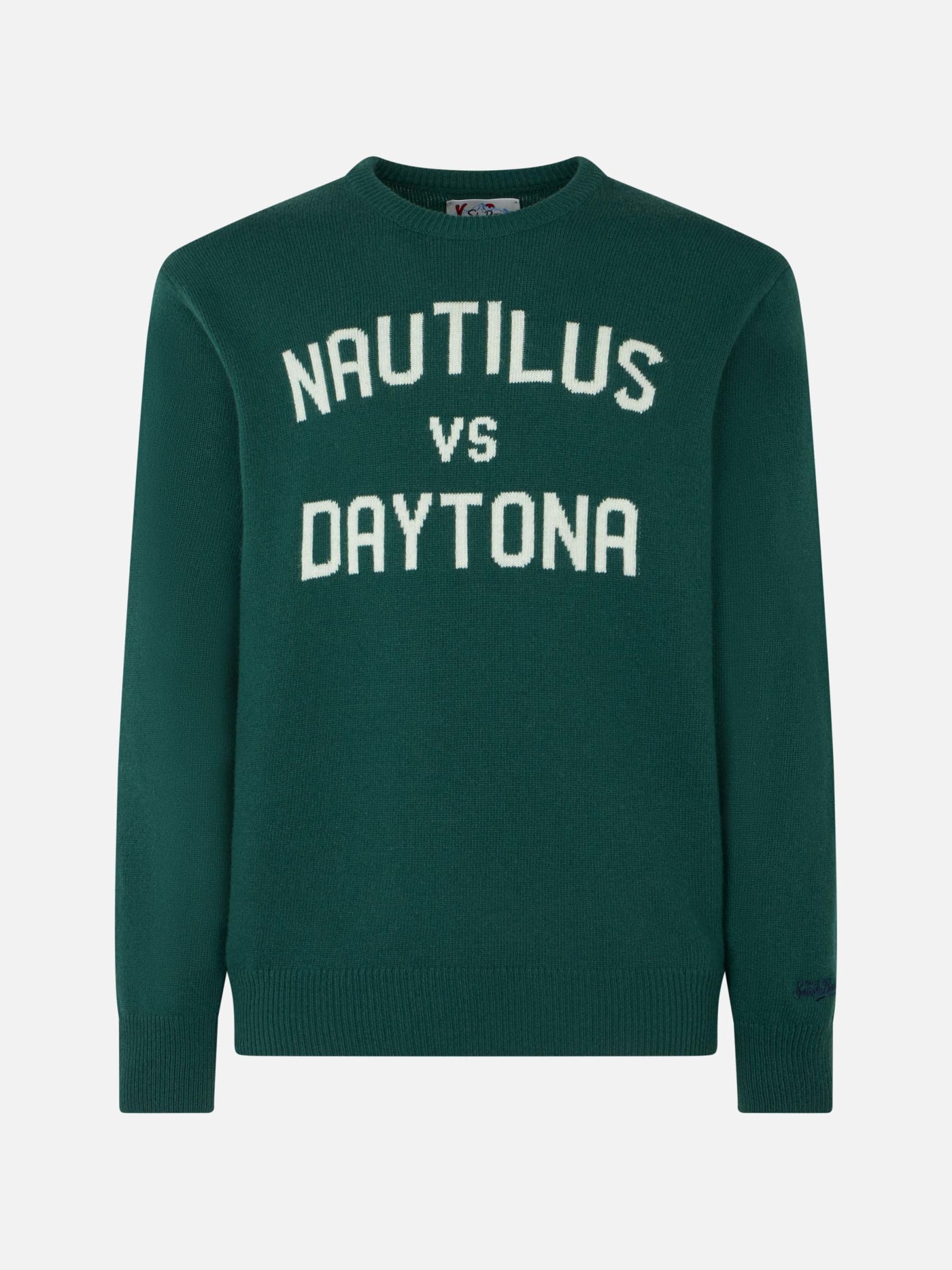 Mc2 Saint Barth Nautilus Vs Daytona Wool And Cashmere Blend Jumper In Green
