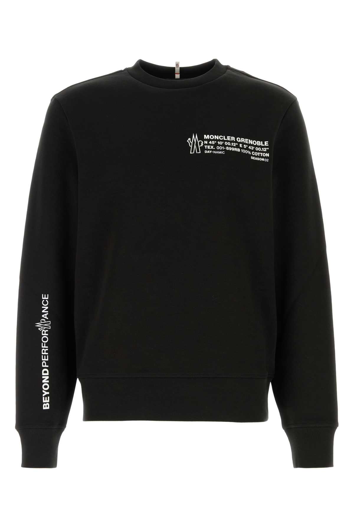 Shop Moncler Black Cotton Blend Sweatshirt In 999