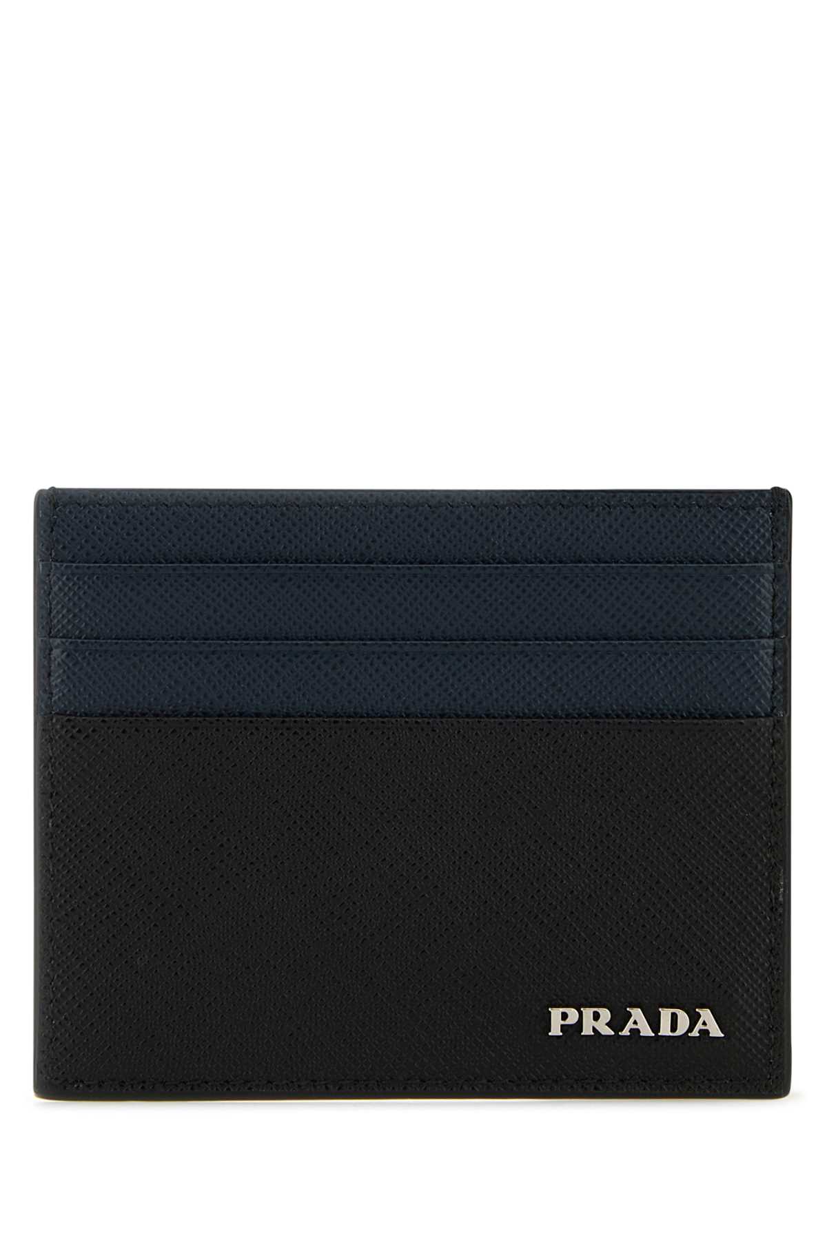 Prada Dual-tone Leather Card Holder