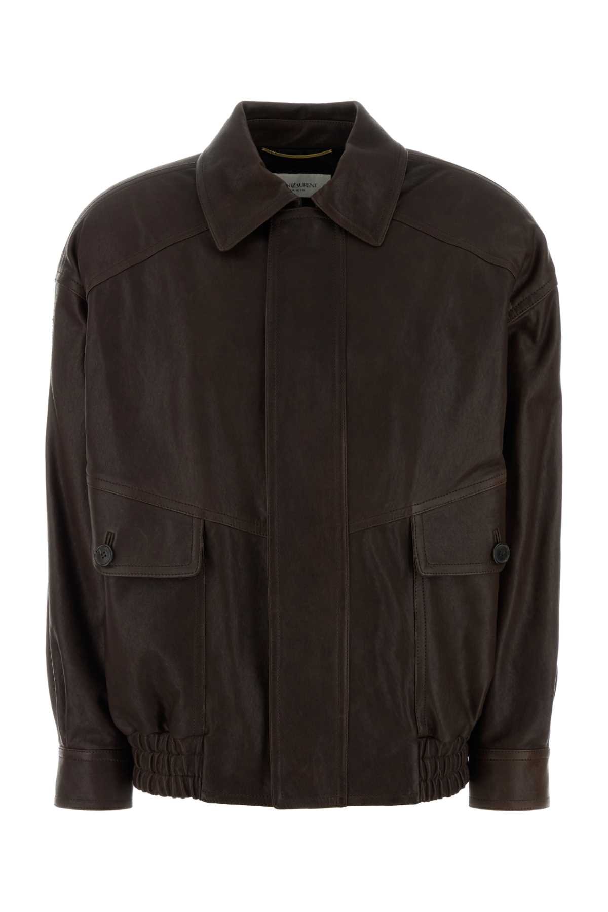 Saint Laurent Brown Leather Jacket