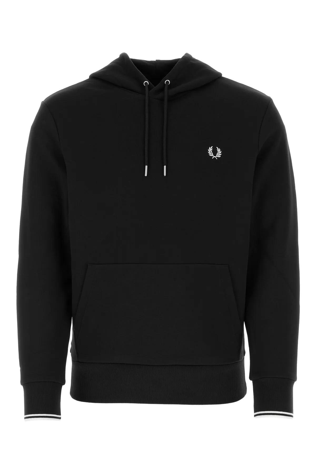 Fred Perry Black Cotton Sweatshirt