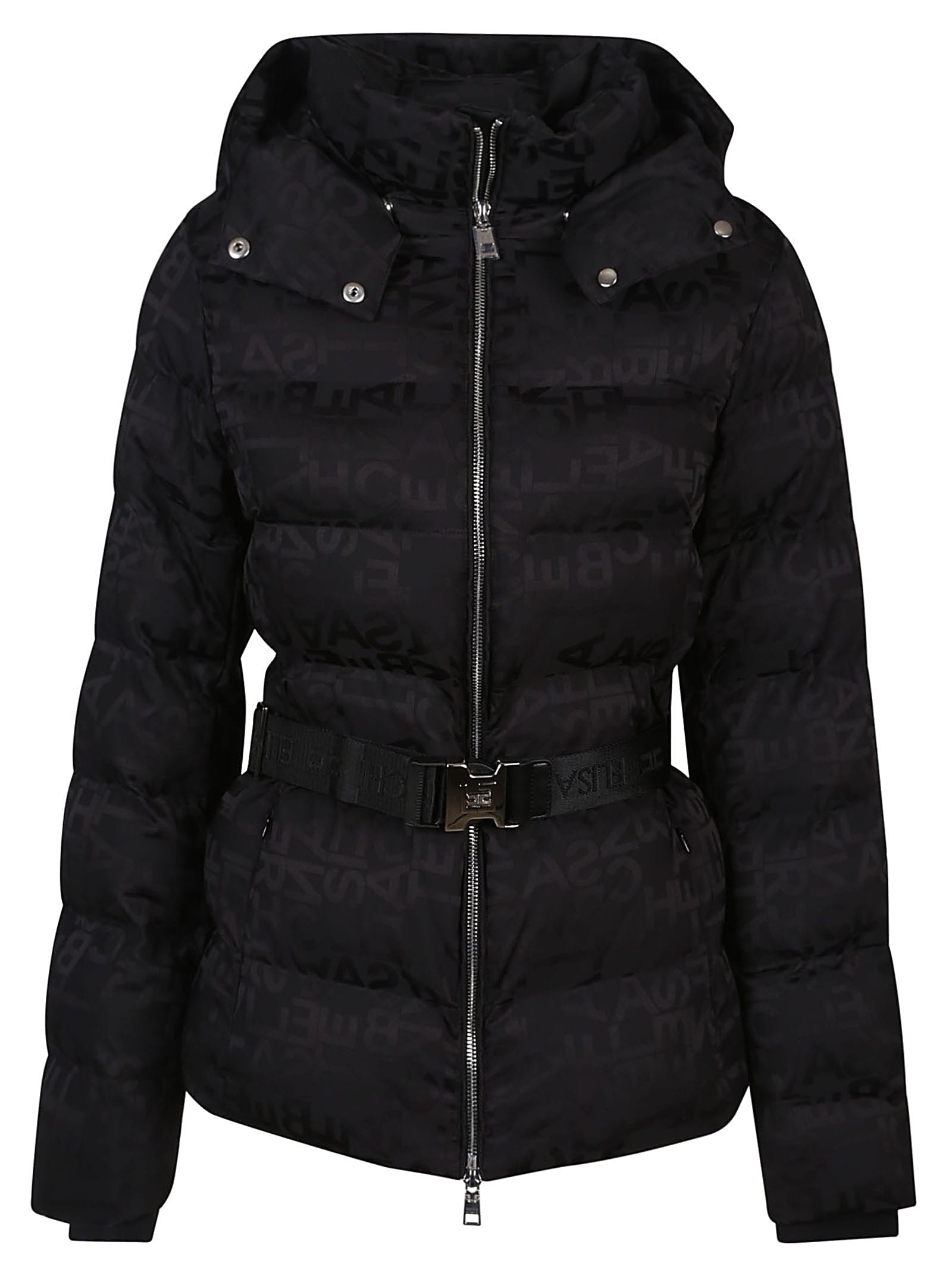 Shop Elisabetta Franchi Down Jacket In Nero