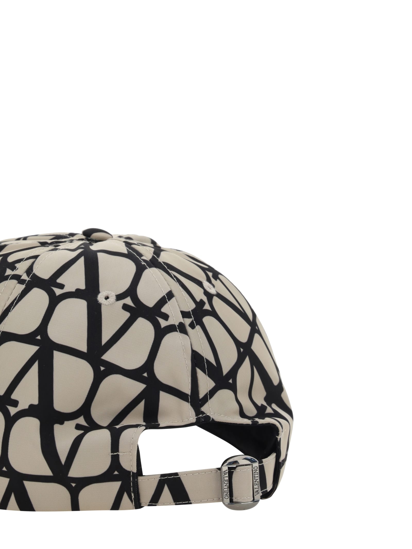 Shop Valentino Baseball Hat Toile Iconographe Nylon In Beige/nero