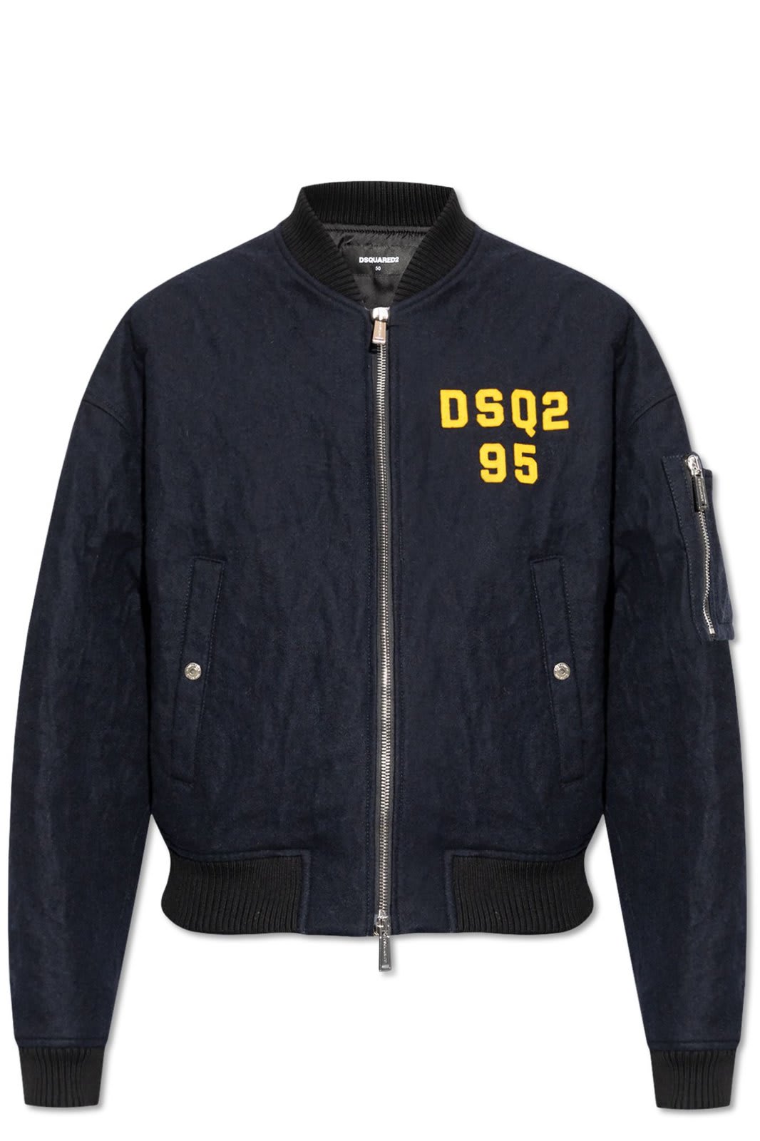 Shop Dsquared2 Logo Patch Zipped Jacket In C