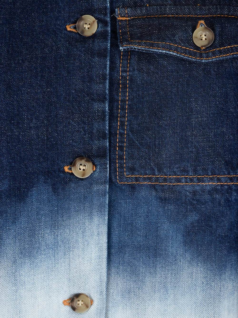 Apc Pierre Tie-dye Denim Overshirt In Bleached