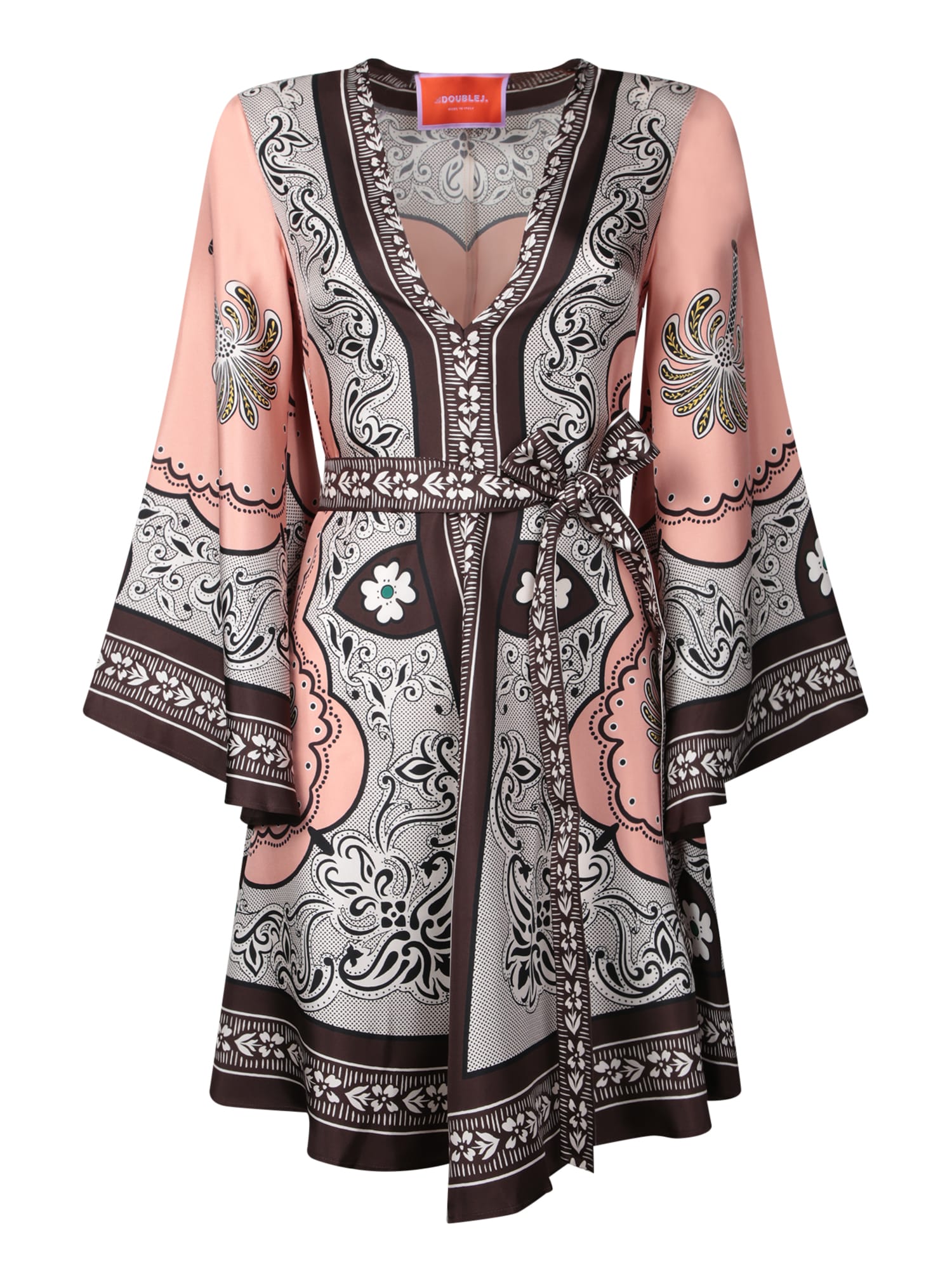 Magnificent Short Dress In Pink Multicolor