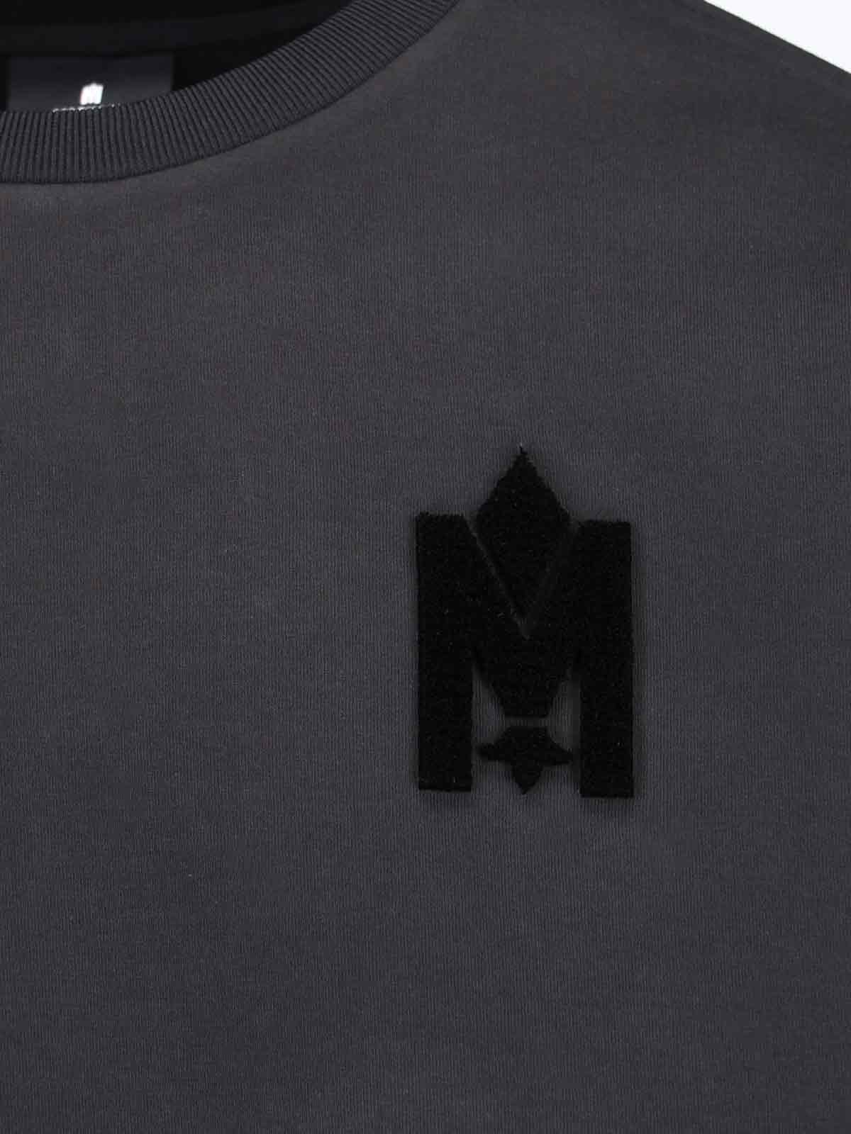 Shop Mackage Logo Crewneck Sweatshirt In Black