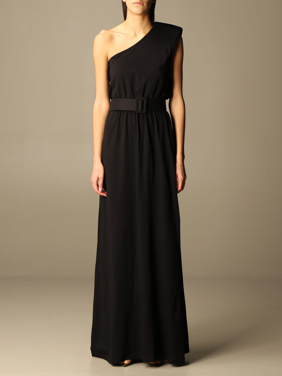 Photo of  Federica Tosi Dress Federica Tosi Long Dress In Cotton With One Shoulder- shop Federica Tosi Dresses online sales