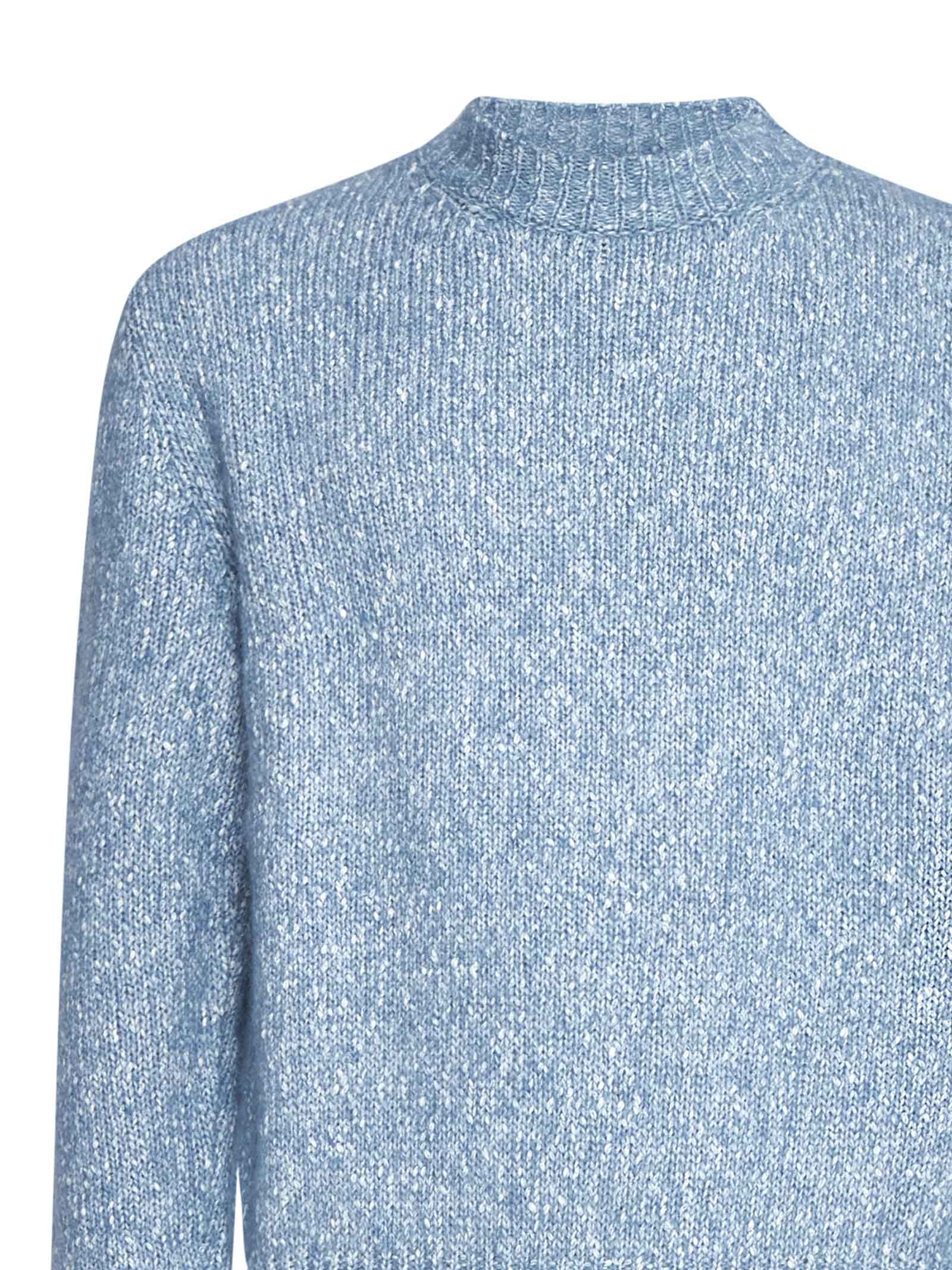 Shop Lardini Sweater In Clear Blue