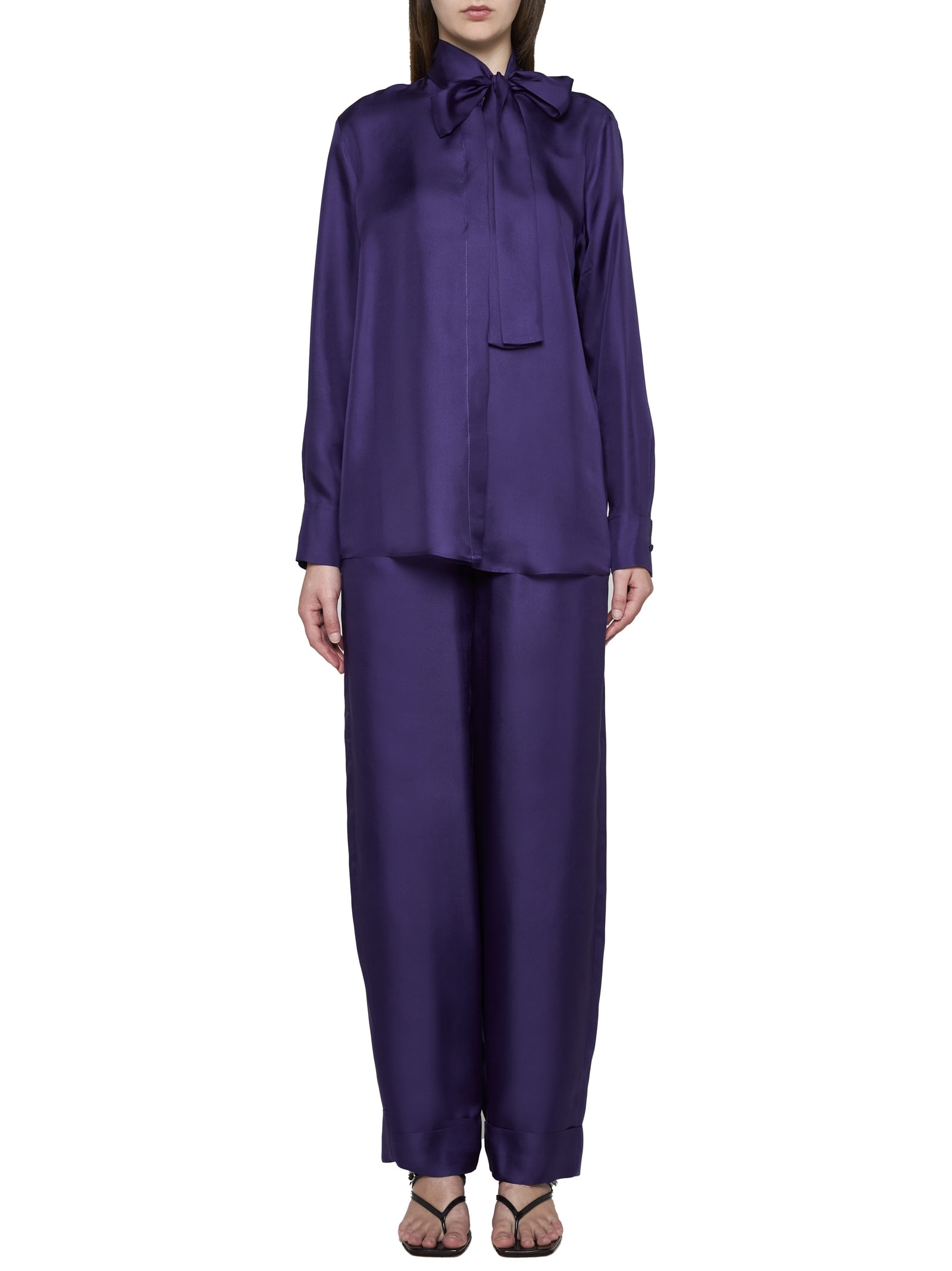 Shop Blanca Vita Shirt In Purple